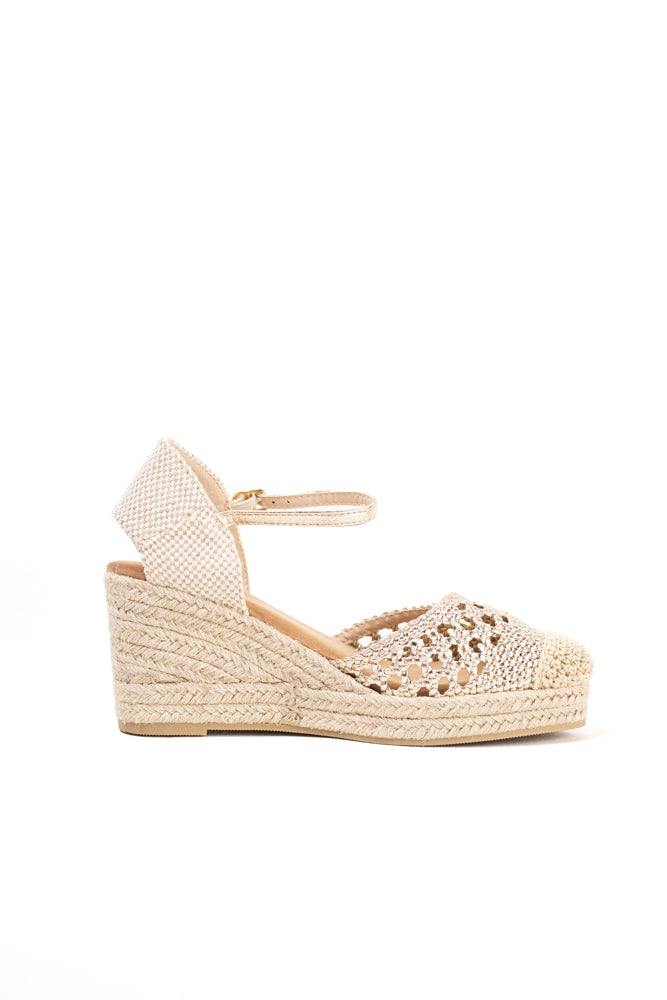 alpargatas cunas altas de espartos para mujer con plataforma y plantilla acolchada color Multicolor talla 36