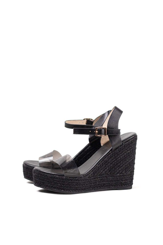 Sandalias mujer cuñas altas con plataforma de espartos con plantilla acolchada