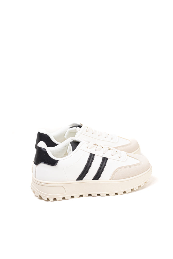Zapatillas deportivas para mujer en blanco y negro, estilo clásico con un toque moderno para la actividad diaria