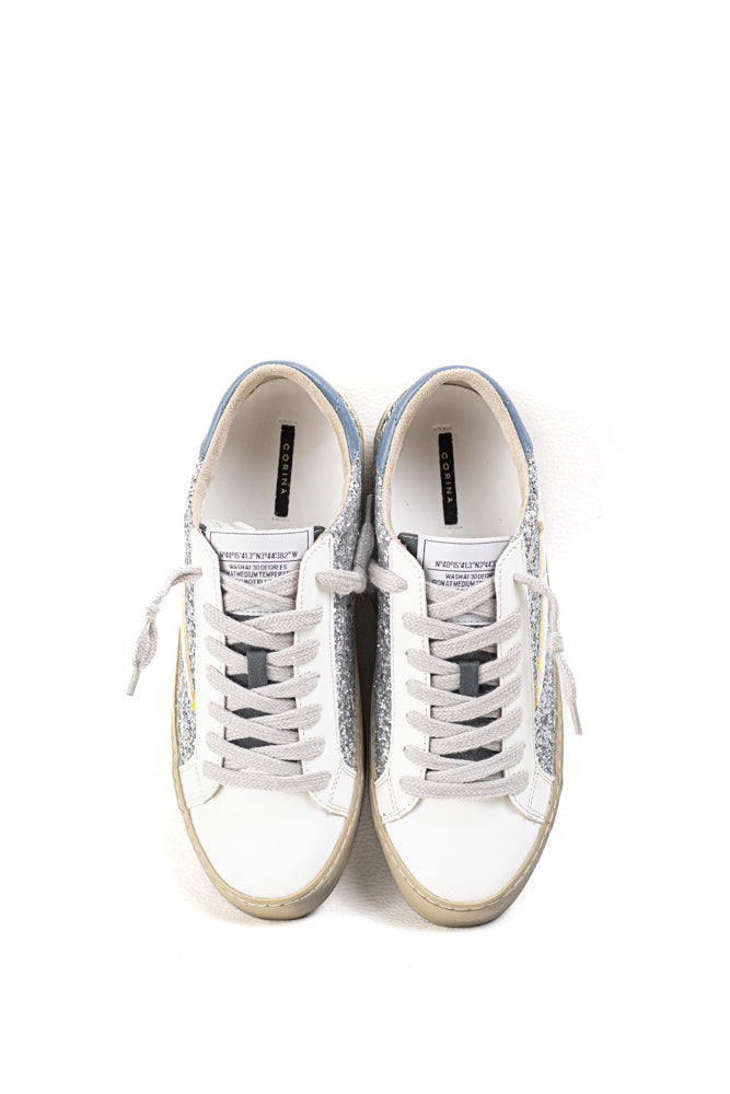 Zapatillas Casual para Mujer con Detalles Brillantes y Estrella Azul, combina confort y estilo.Corina