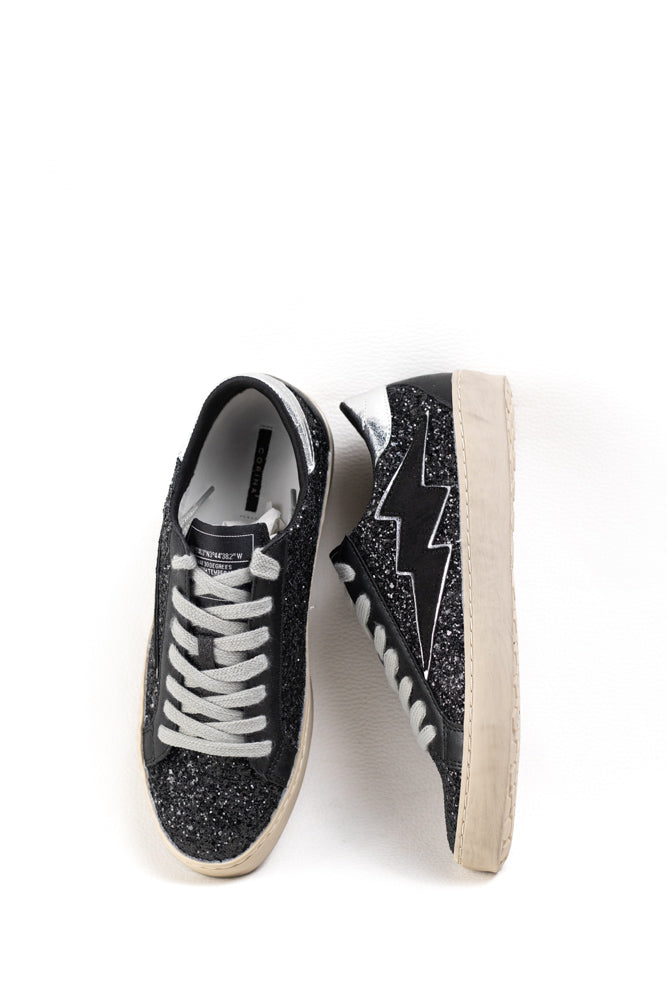 Zapatillas Casual para Mujer con Detalles Brillantes y Estrella Azul, combina confort y estilo.Corina