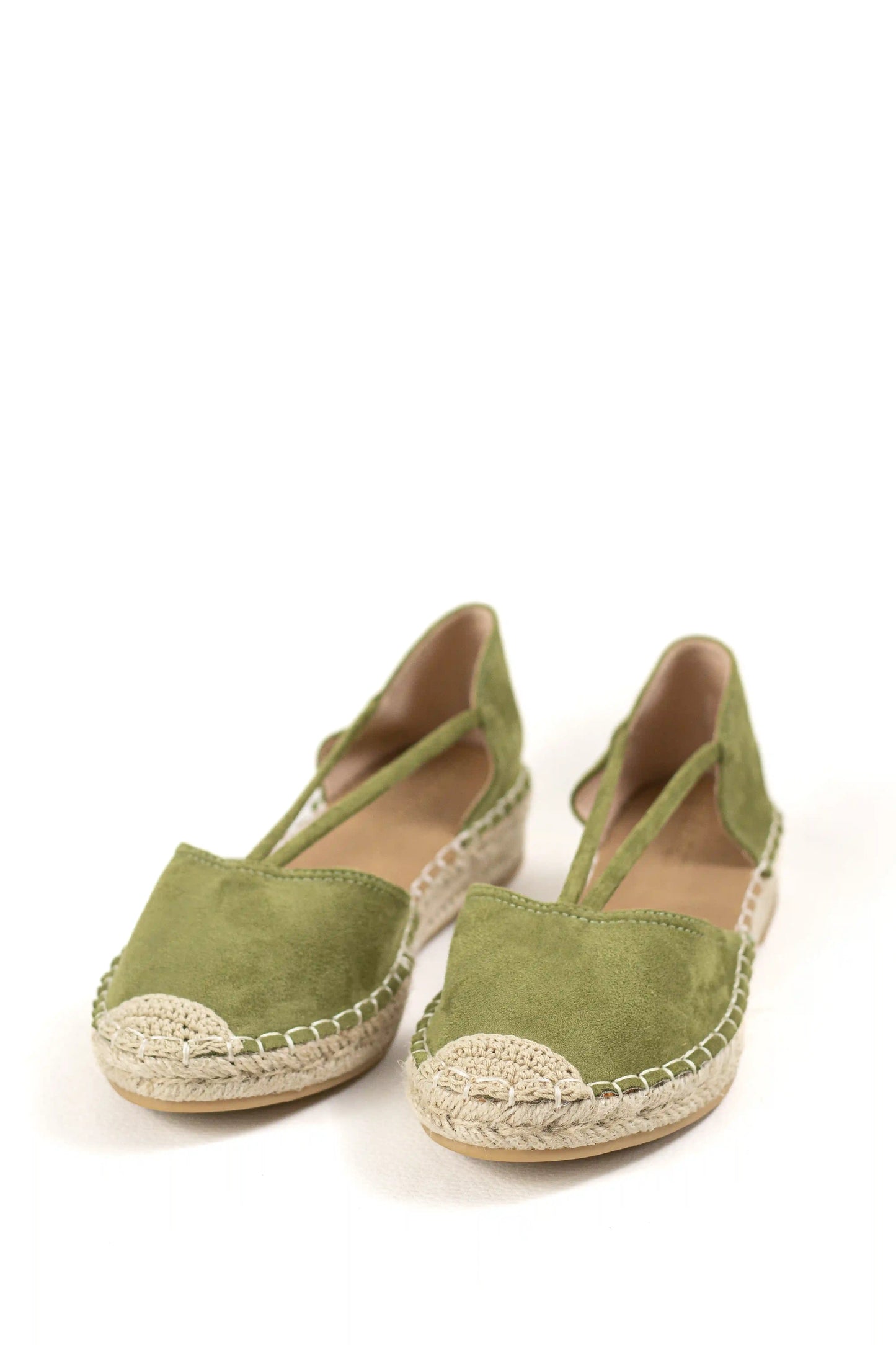 alpargatas con puntera cerrada suela de yute estilo casual y acabado metalizado espartenas color Verde talla 36