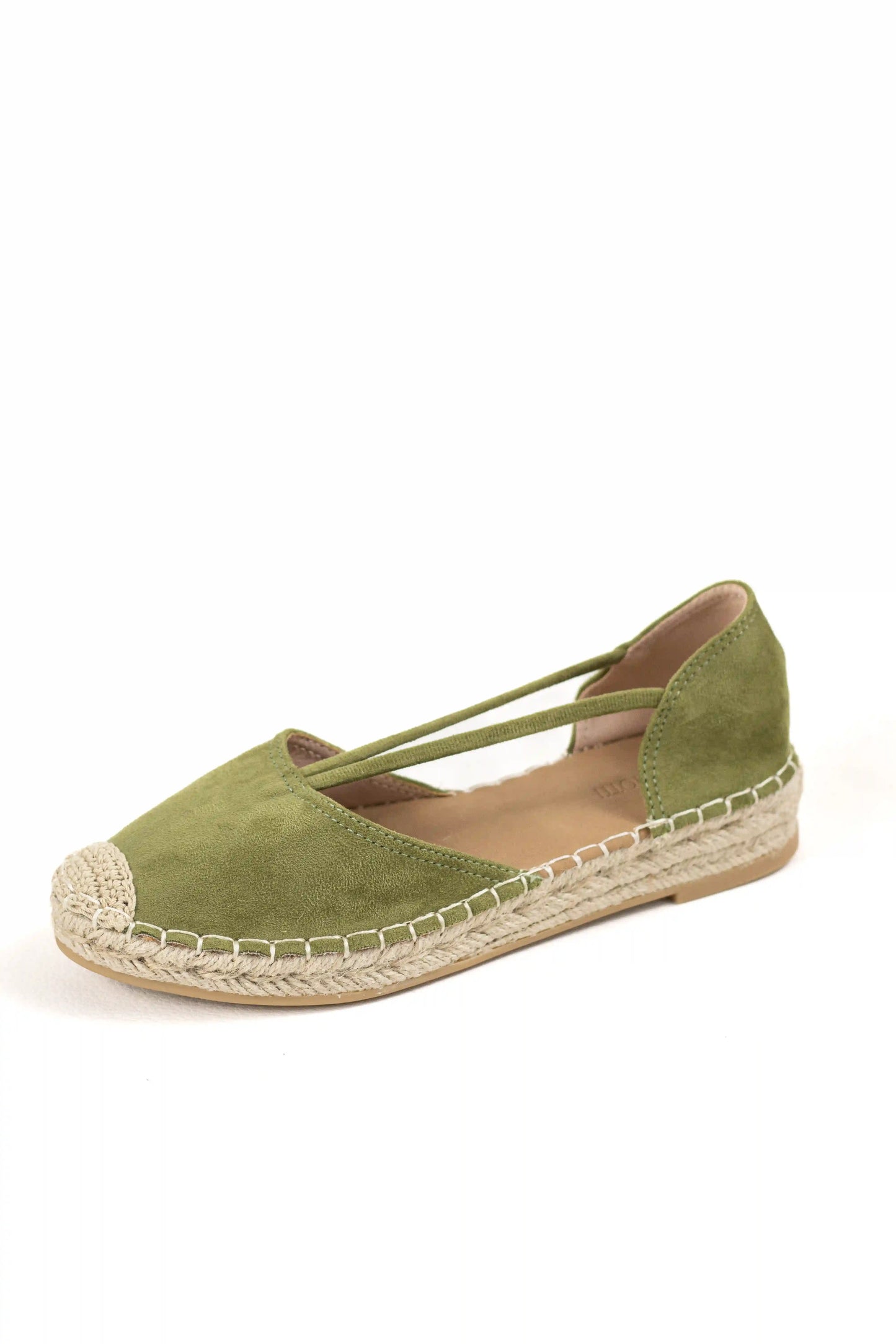 alpargatas con puntera cerrada suela de yute estilo casual y acabado metalizado espartenas color Verde talla 39
