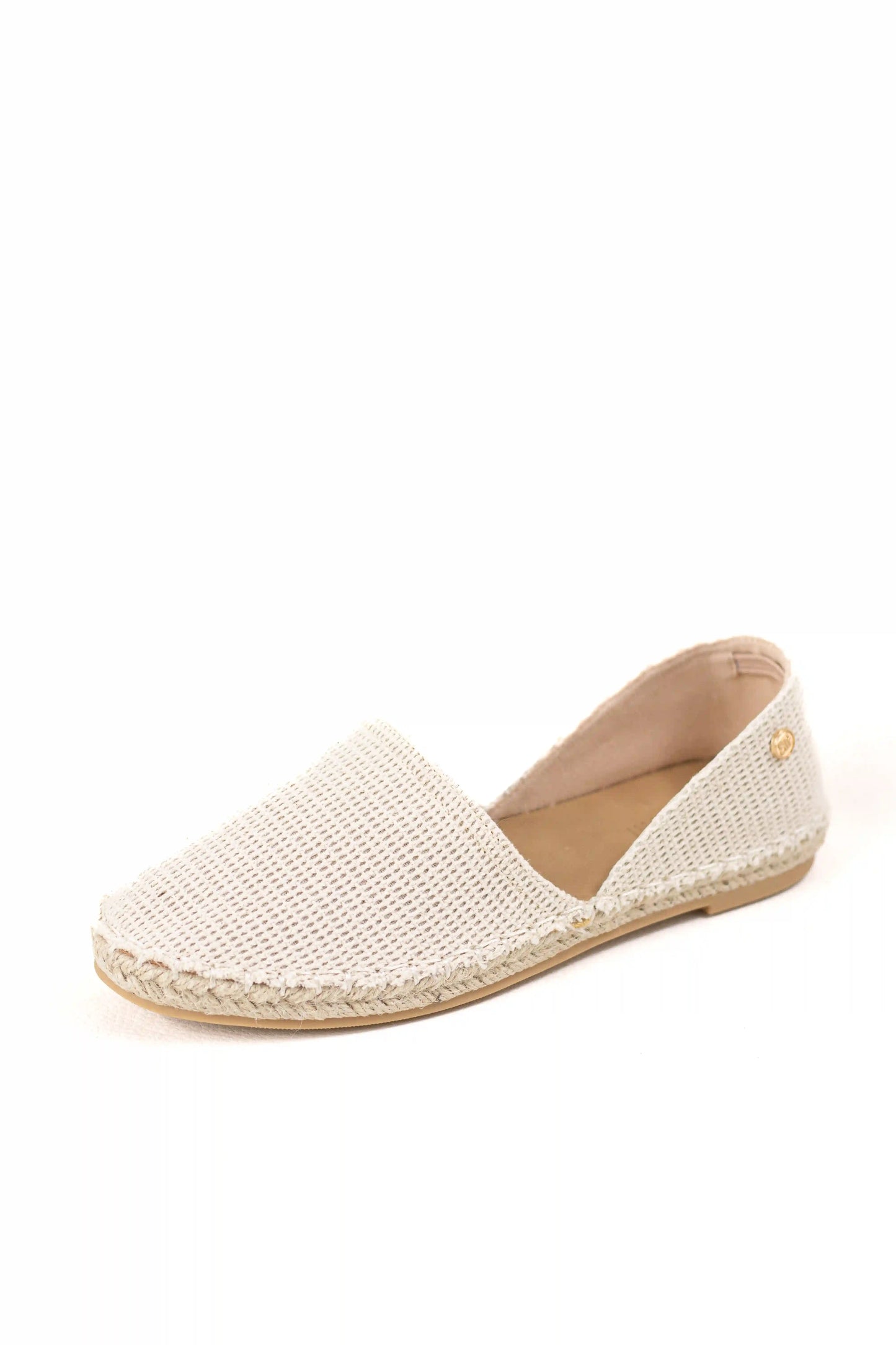 alpargata con suela de yute estilo slip on y puntera cerrada color Apricot talla 39