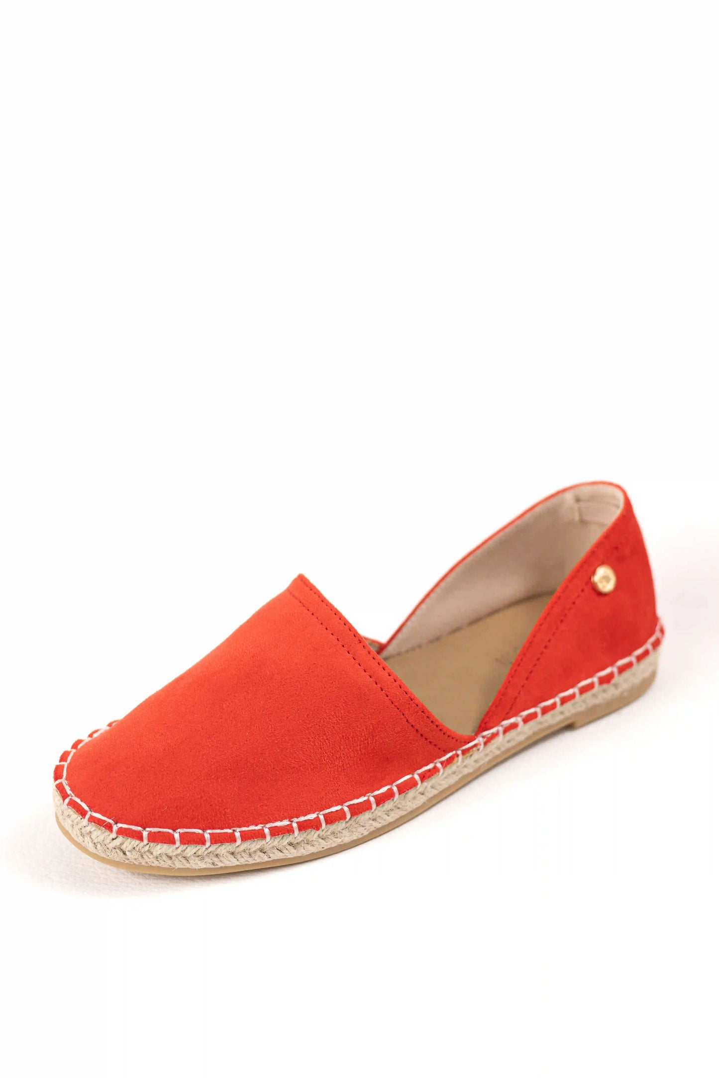 alpargata con suela de yute estilo slip on y puntera cerrada color Naranja talla 39