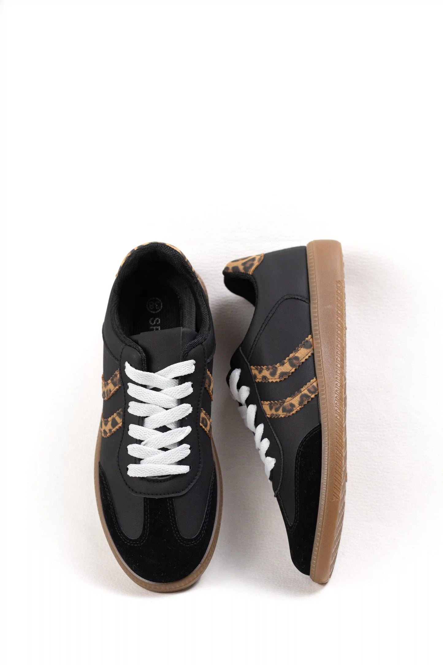 zapatilla deportiva de mujer con estampado animal y suela antideslizante zapatillas color Negras talla 39