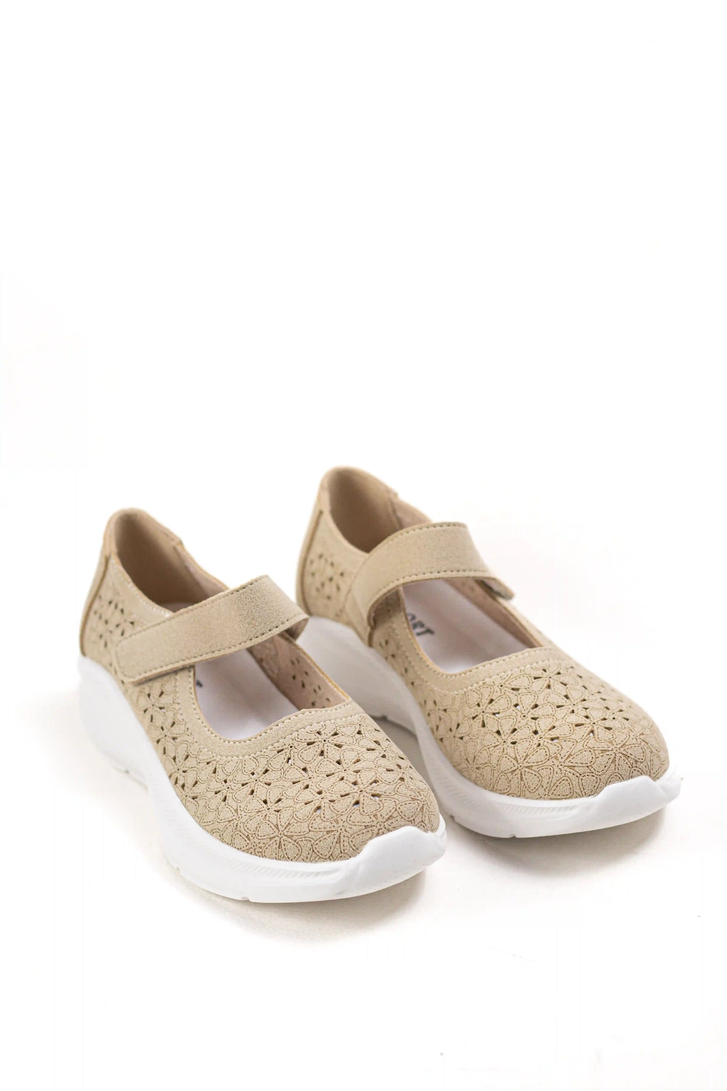 zapatillas mary jane con diseno calado y suela ergonomica comodidad y estilo diario zapatillas color Khaki talla 37