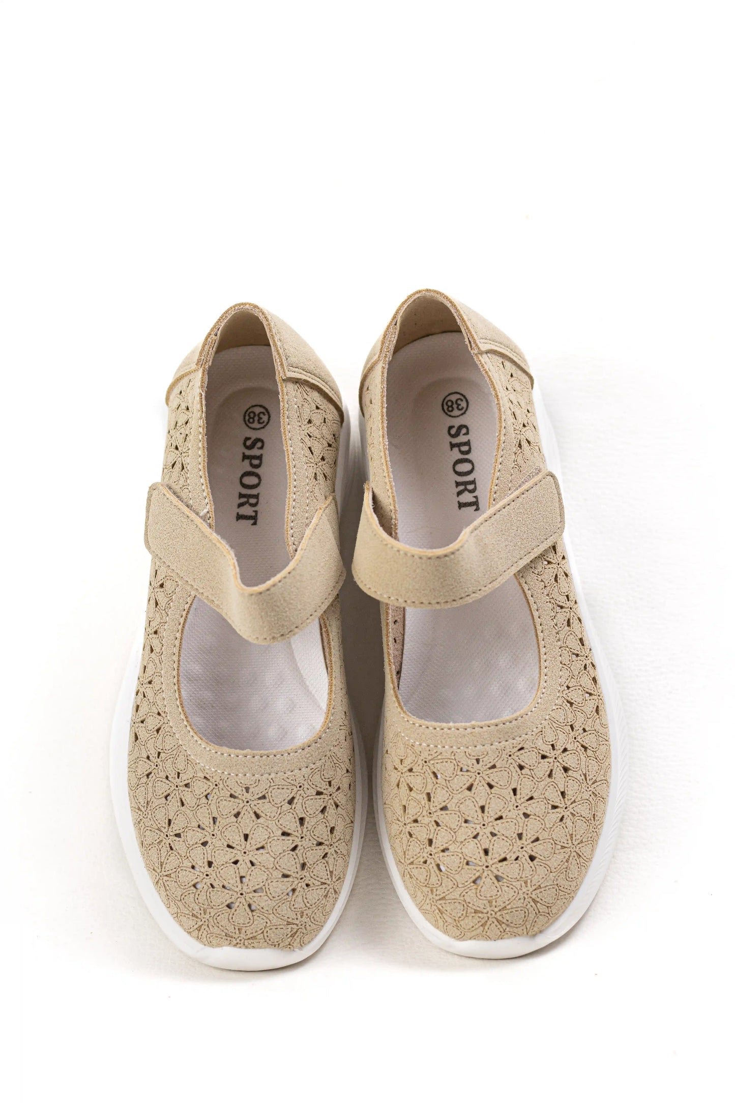 zapatillas mary jane con diseno calado y suela ergonomica comodidad y estilo diario zapatillas color Khaki talla 39