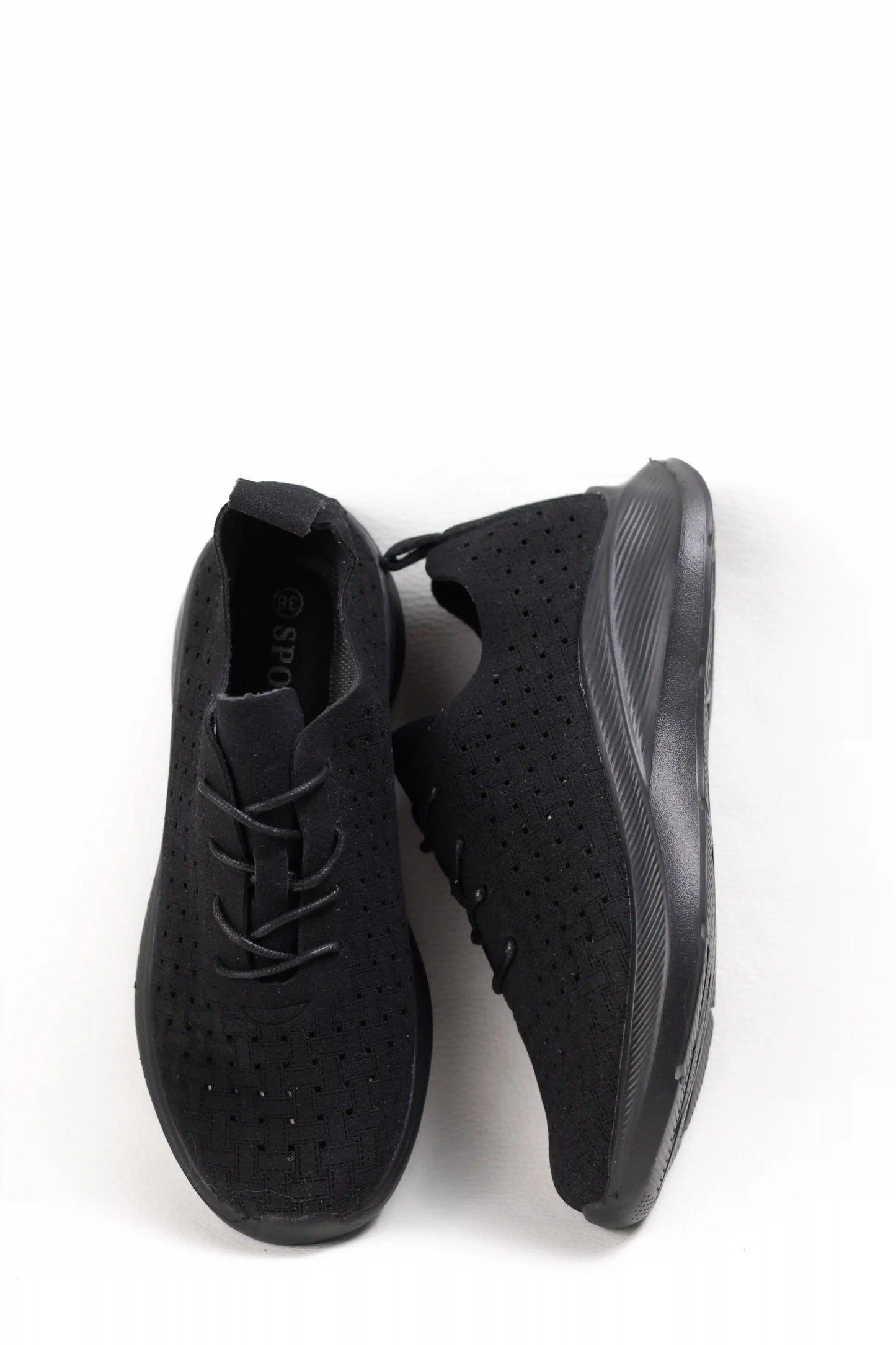 zapatillas deportivas con tejido perforado y suela ligera comodidad y estilo casual color Negro talla 39