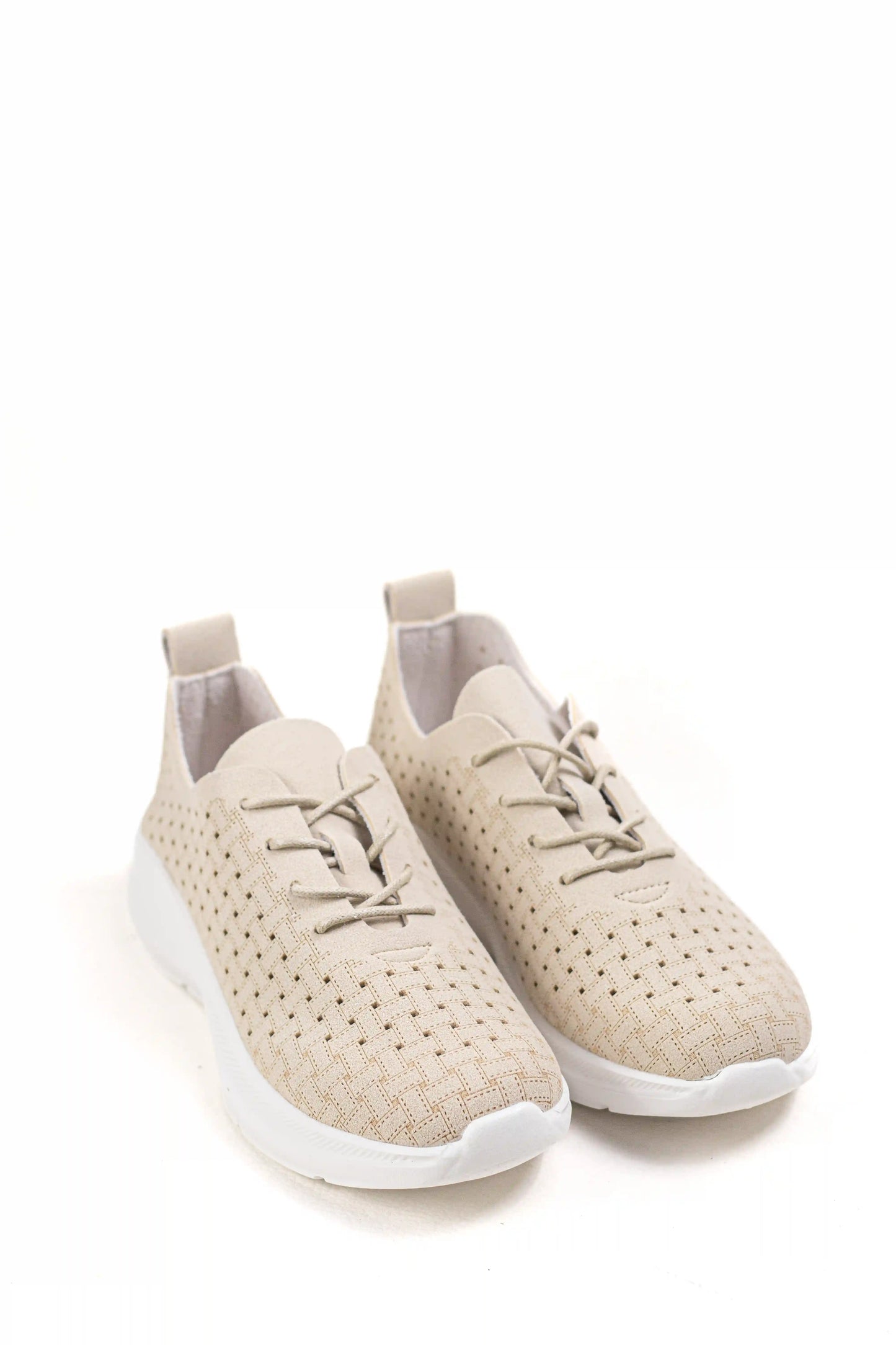 zapatillas deportivas con tejido perforado y suela ligera comodidad y estilo casual color Beige talla 36