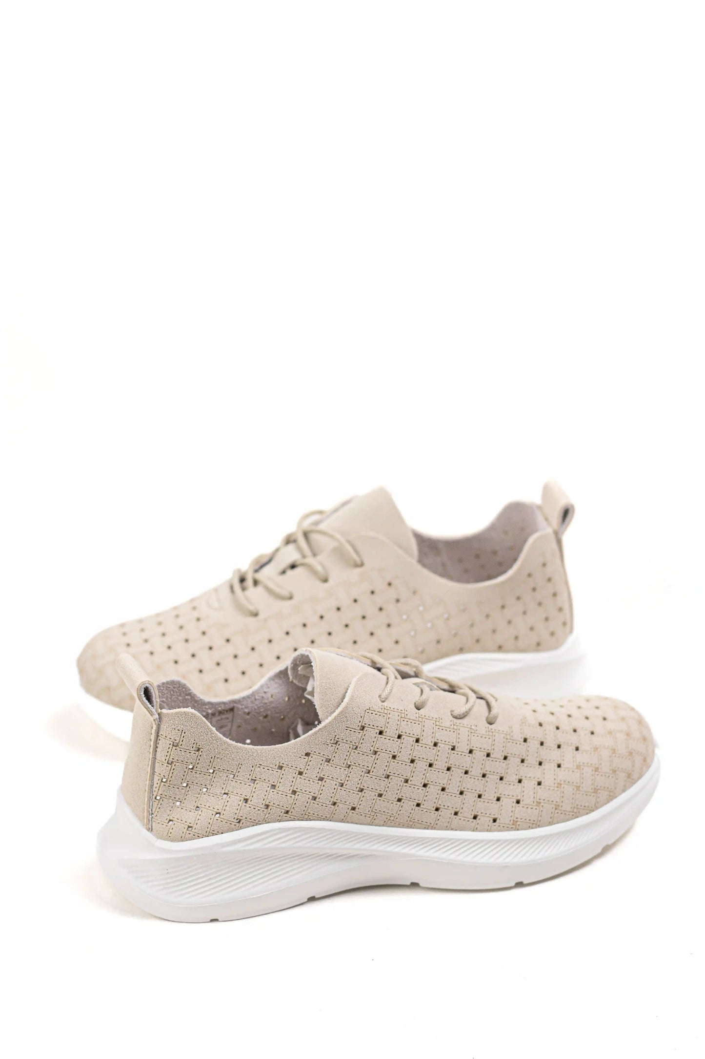 zapatillas deportivas con tejido perforado y suela ligera comodidad y estilo casual color Beige talla 37
