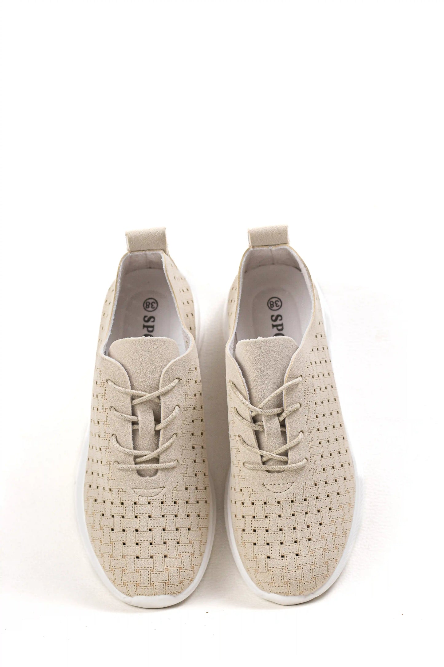 zapatillas deportivas con tejido perforado y suela ligera comodidad y estilo casual color Beige talla 38