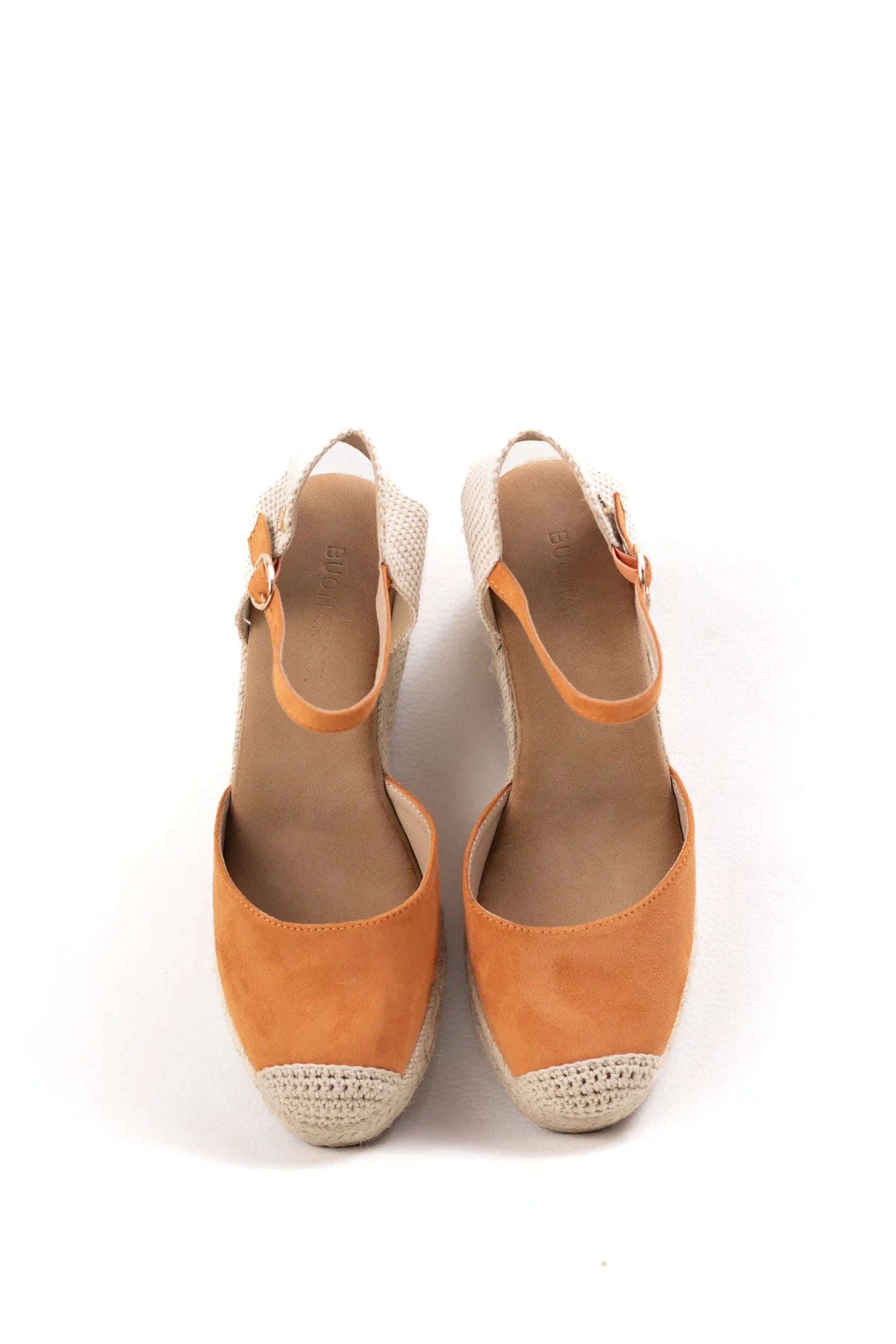 alpargatas doradas mujer de cunas altas de esparto con plataforma ligera con plantillas acolchadas color Rojas talla 39