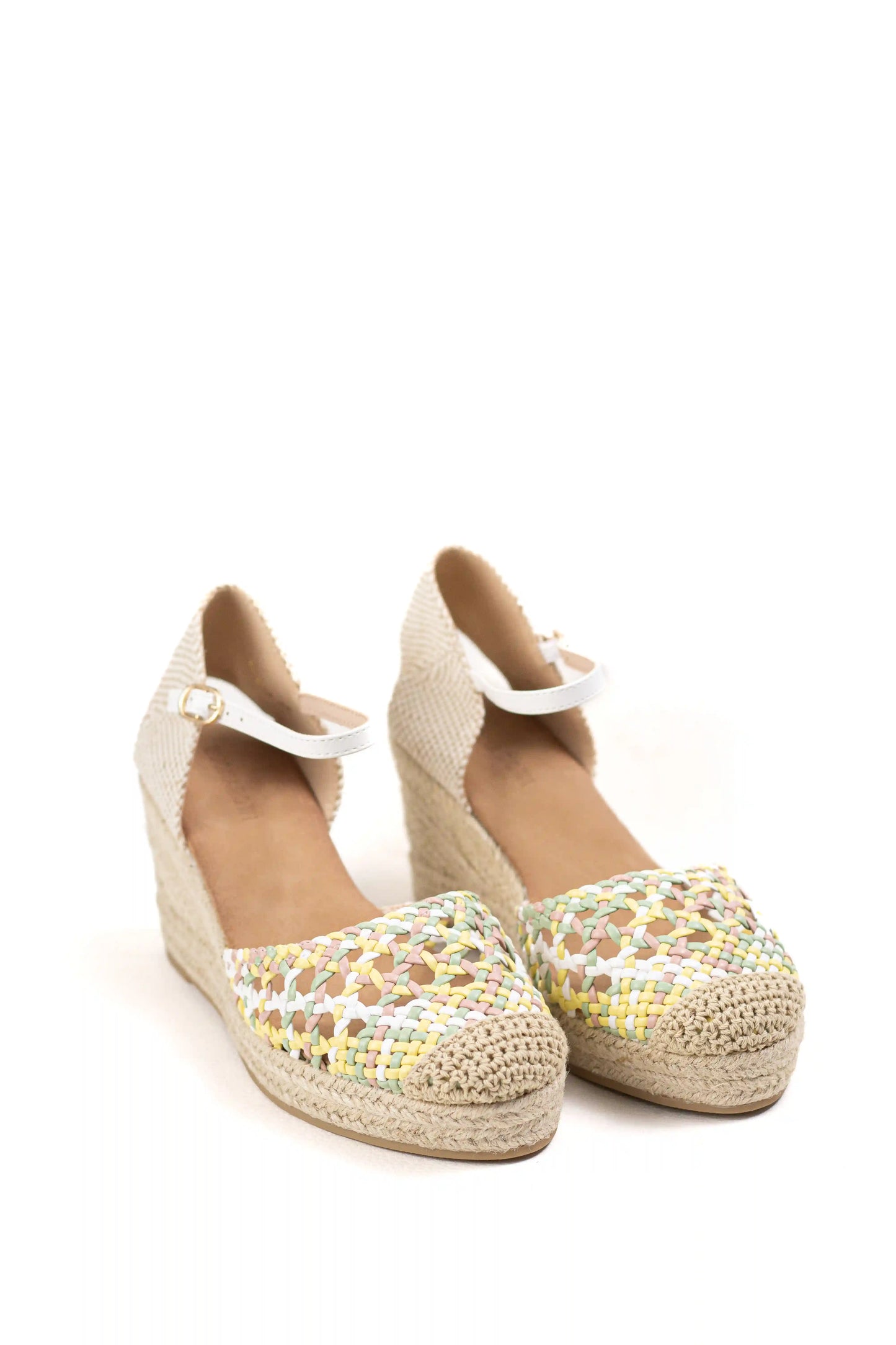 alpargatas cunas altas de espartos para mujer con plataforma y plantilla acolchada color Blanco talla 39