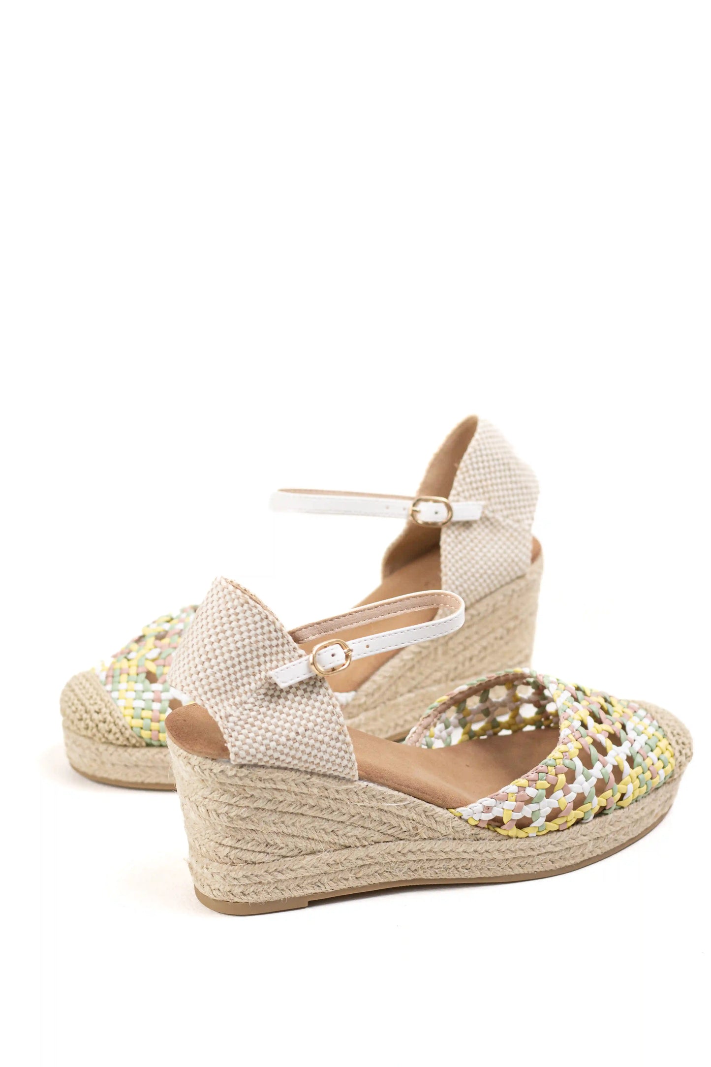 alpargatas cunas altas de espartos para mujer con plataforma y plantilla acolchada color Blanco talla 40