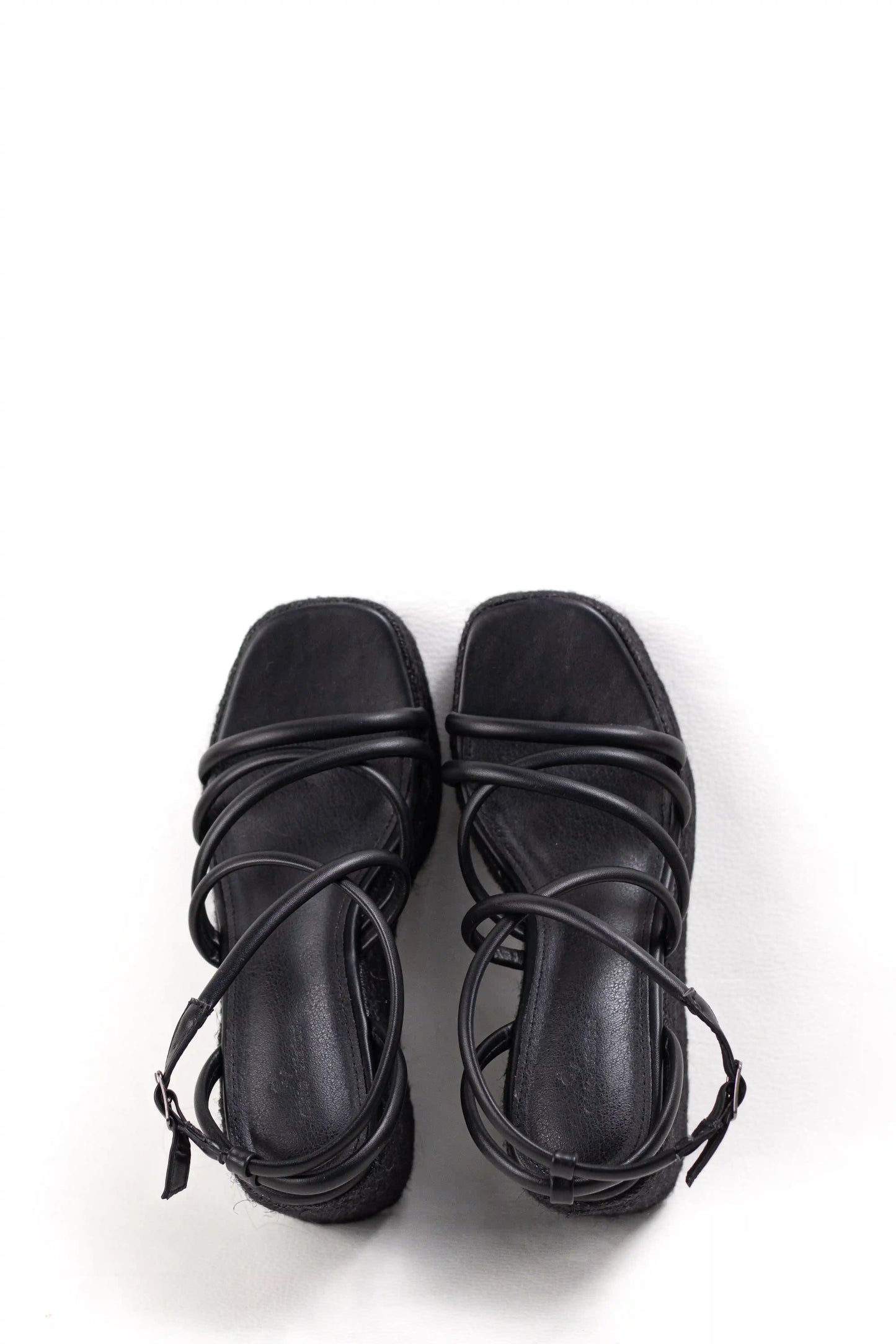 sandalias mujer doradas de tiras con plataforma de esparto color Blanco talla 40