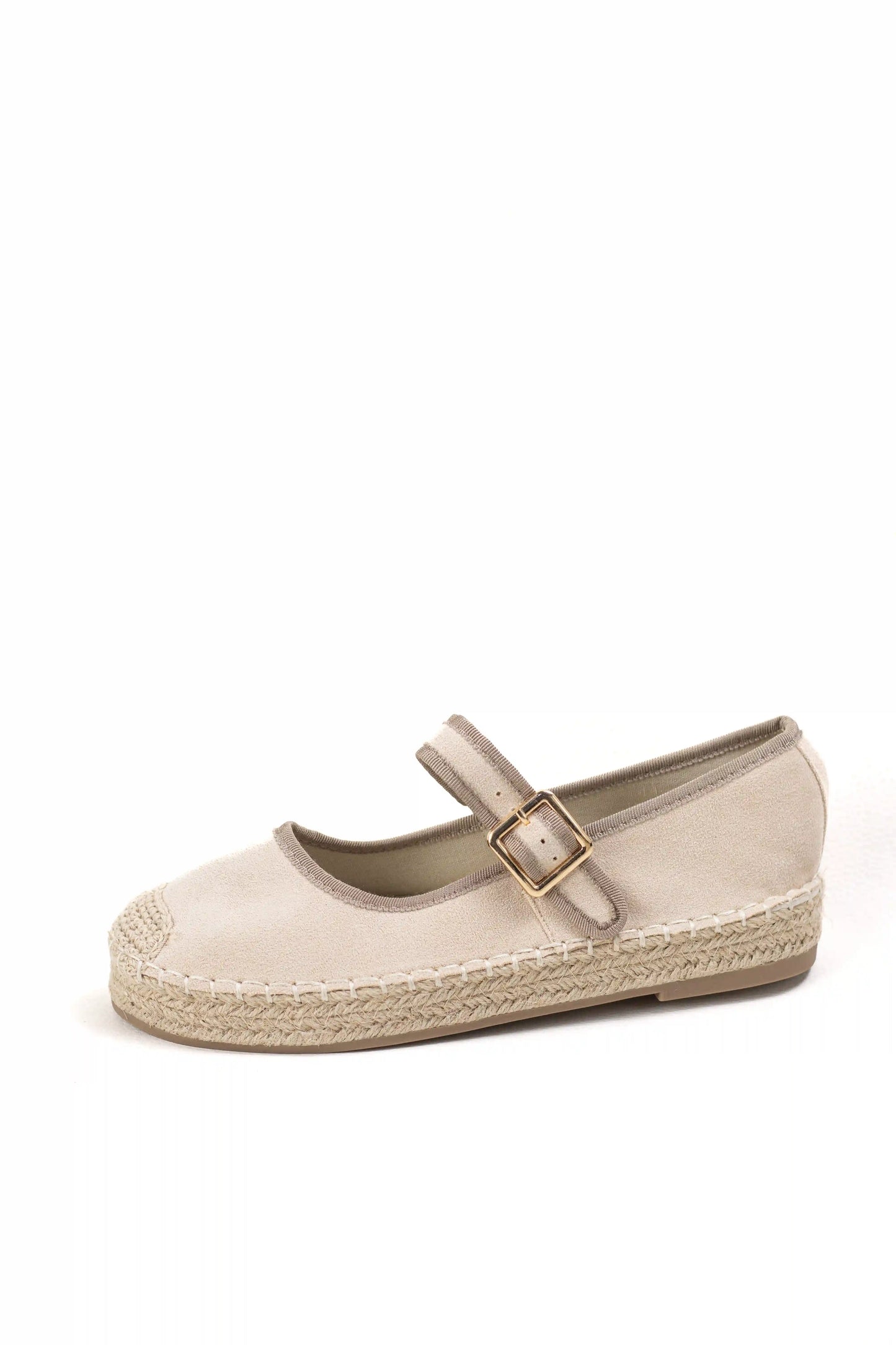 alpargatas con plataforma de yute y pulsera ajustable color Beige talla 36