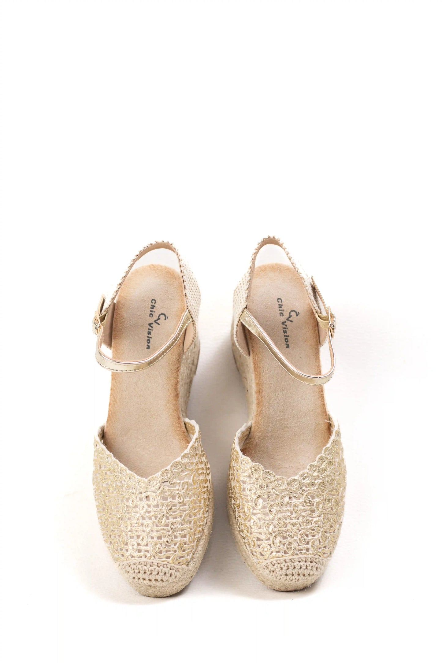 alpargatas de cuna alta de espartos con plataforma diseno crochet sandalias elegantes para verano alpargatas color Doradas talla 39