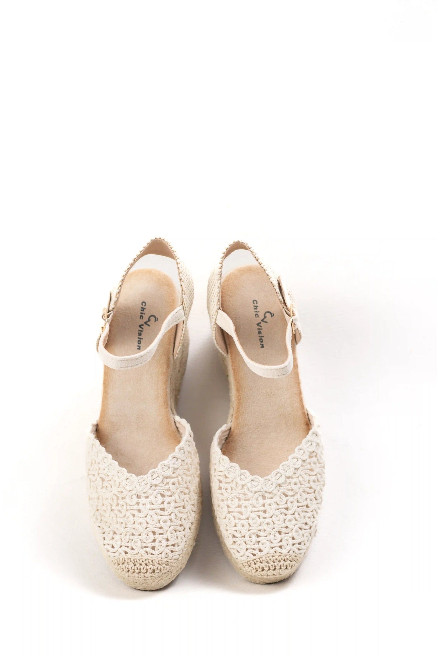 alpargatas de cuna alta de espartos con plataforma diseno crochet sandalias elegantes para verano alpargatas color Beige talla 38