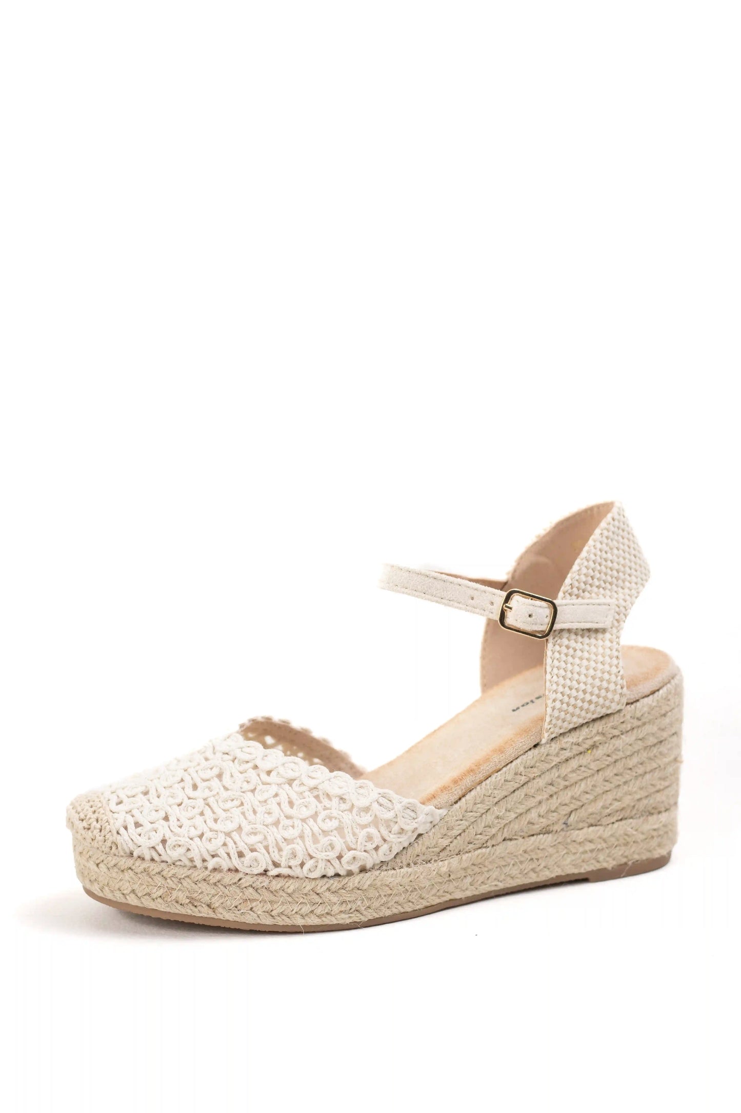 alpargatas de cuna alta de espartos con plataforma diseno crochet sandalias elegantes para verano alpargatas color Beige talla 39