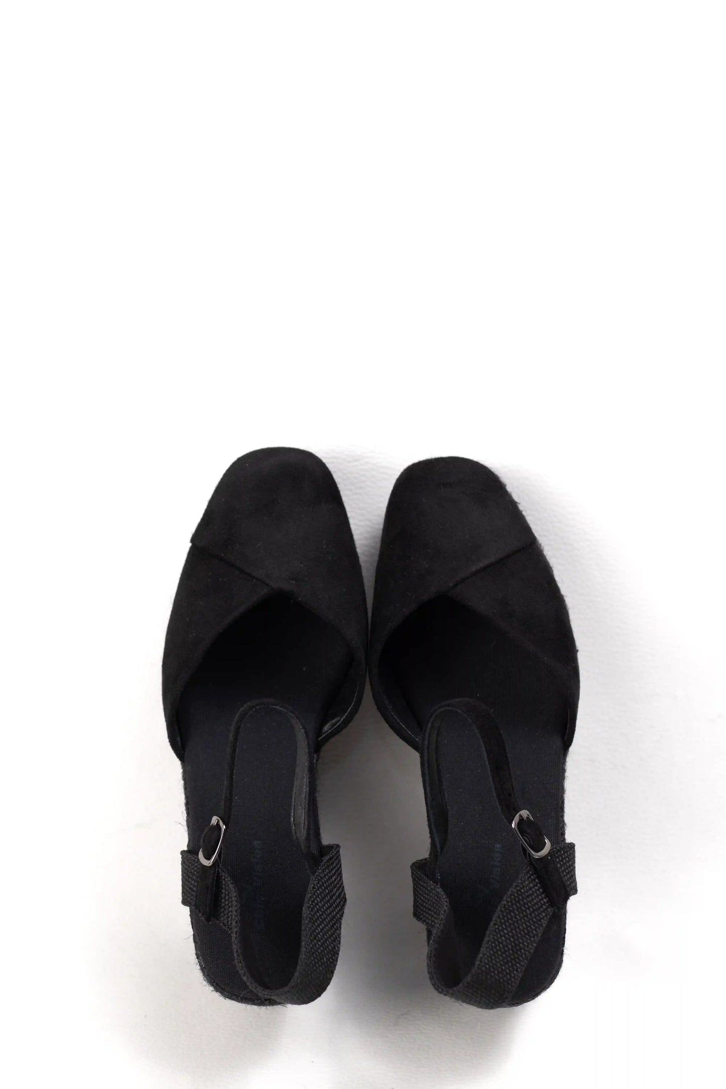 alpargatas cunas espartos altas mujer con plataforma super ligeras color Negro entero talla 38