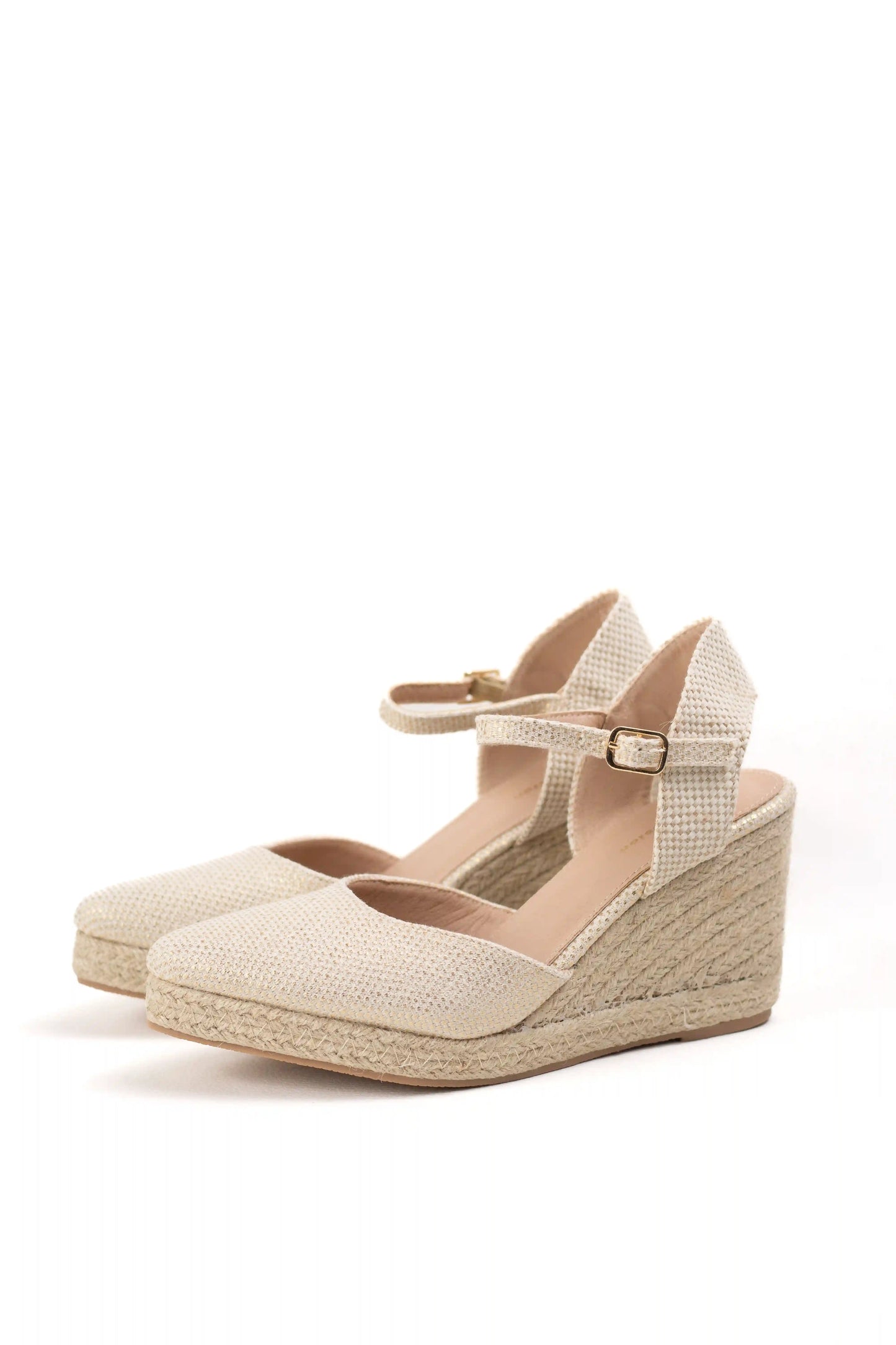 alpargatas de cuna con punta afilada y suela de esparto sandalias elegantes para verano alpargatas color Gold talla 39