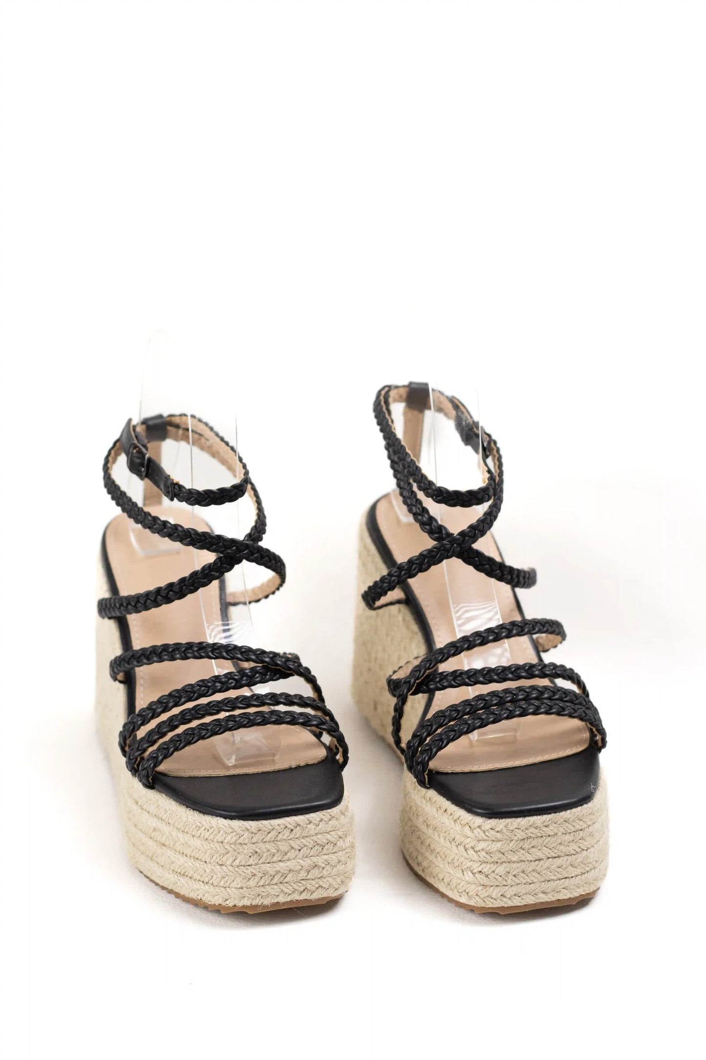 sandalias de cuna de espartos plataforma con tiras trenzadas alpargatas elegantes para verano sandalias color Gold Mix talla 41