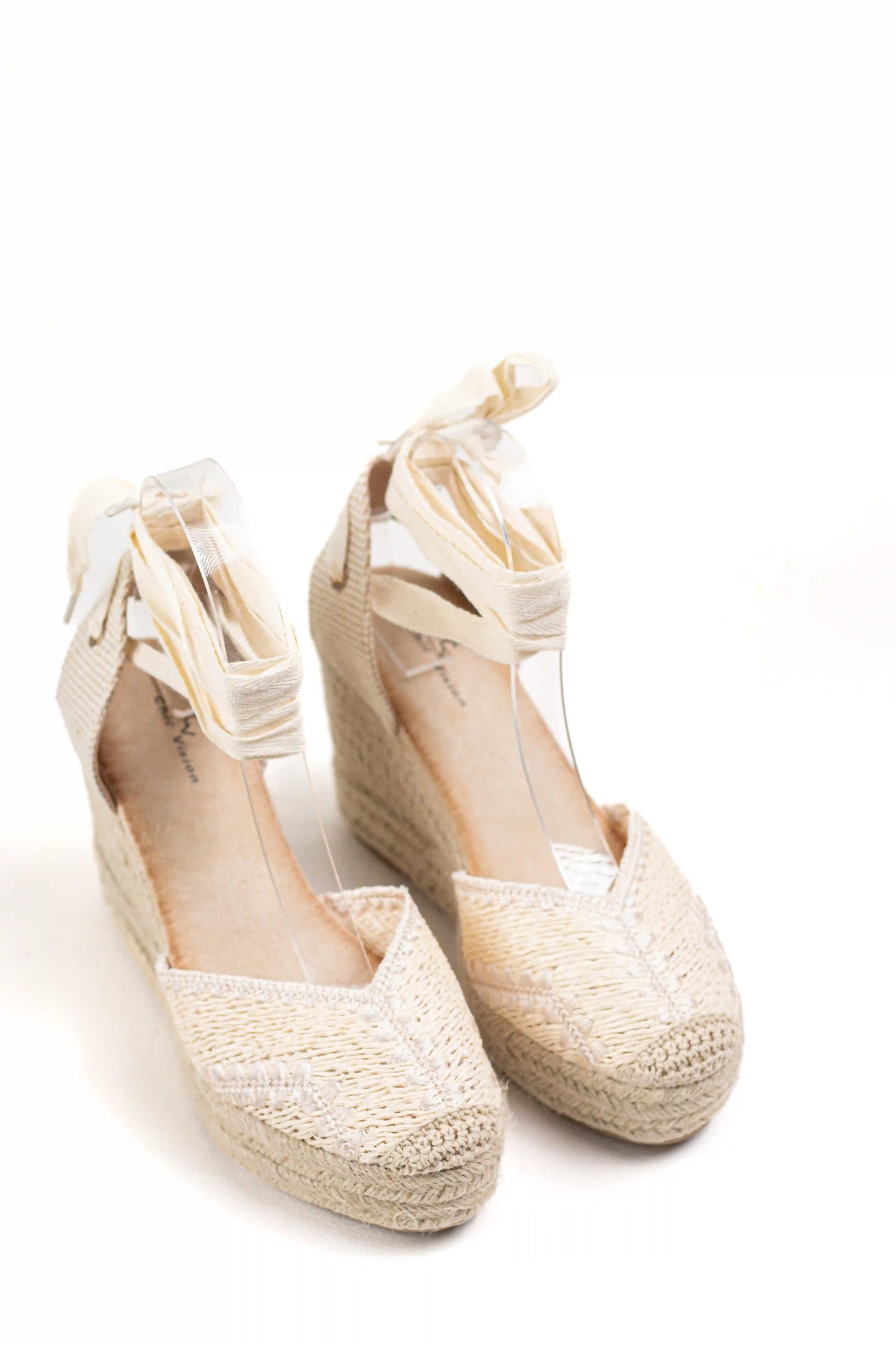 alpargatas de cuna alta de espartos con plataforma en rafia con cintas estilo boho y comodidad para verano alpargatas color Beige talla 39