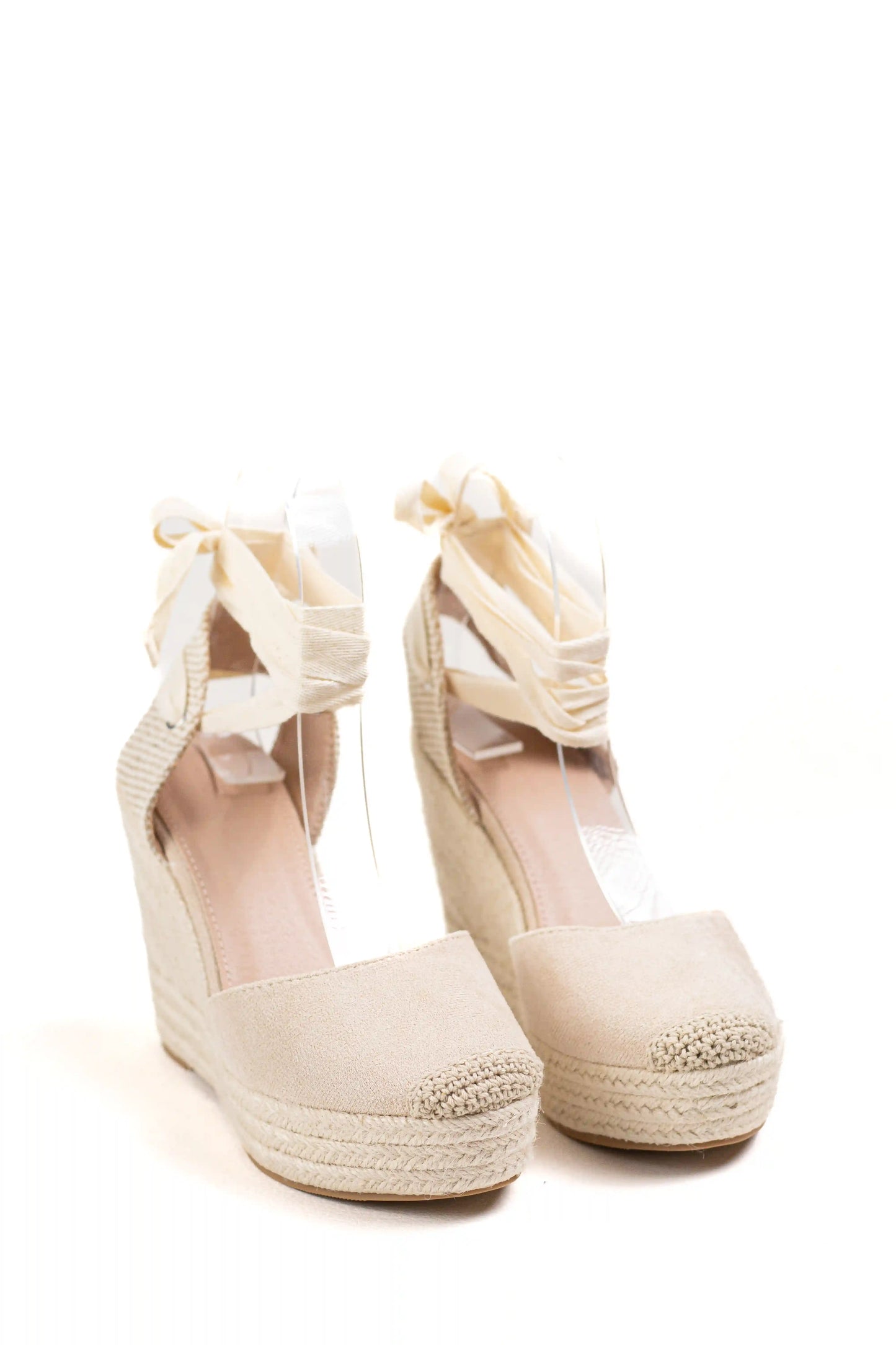 alpargatas de cuna altas de espartos con plataforma cierre con cordones al tobillo elegancia y comodidad en verano alpargatas color Beige talla 36