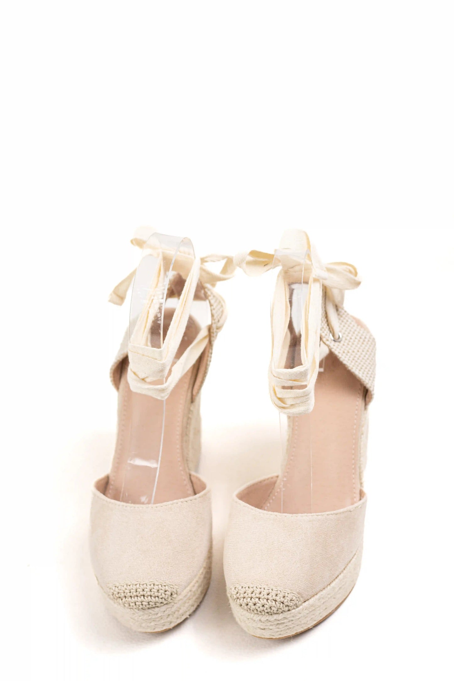 alpargatas de cuna altas de espartos con plataforma cierre con cordones al tobillo elegancia y comodidad en verano alpargatas color Beige talla 37