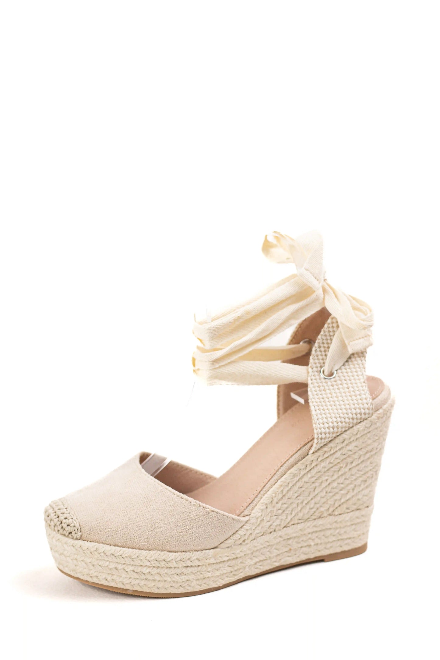 alpargatas de cuna altas de espartos con plataforma cierre con cordones al tobillo elegancia y comodidad en verano alpargatas color Beige talla 39