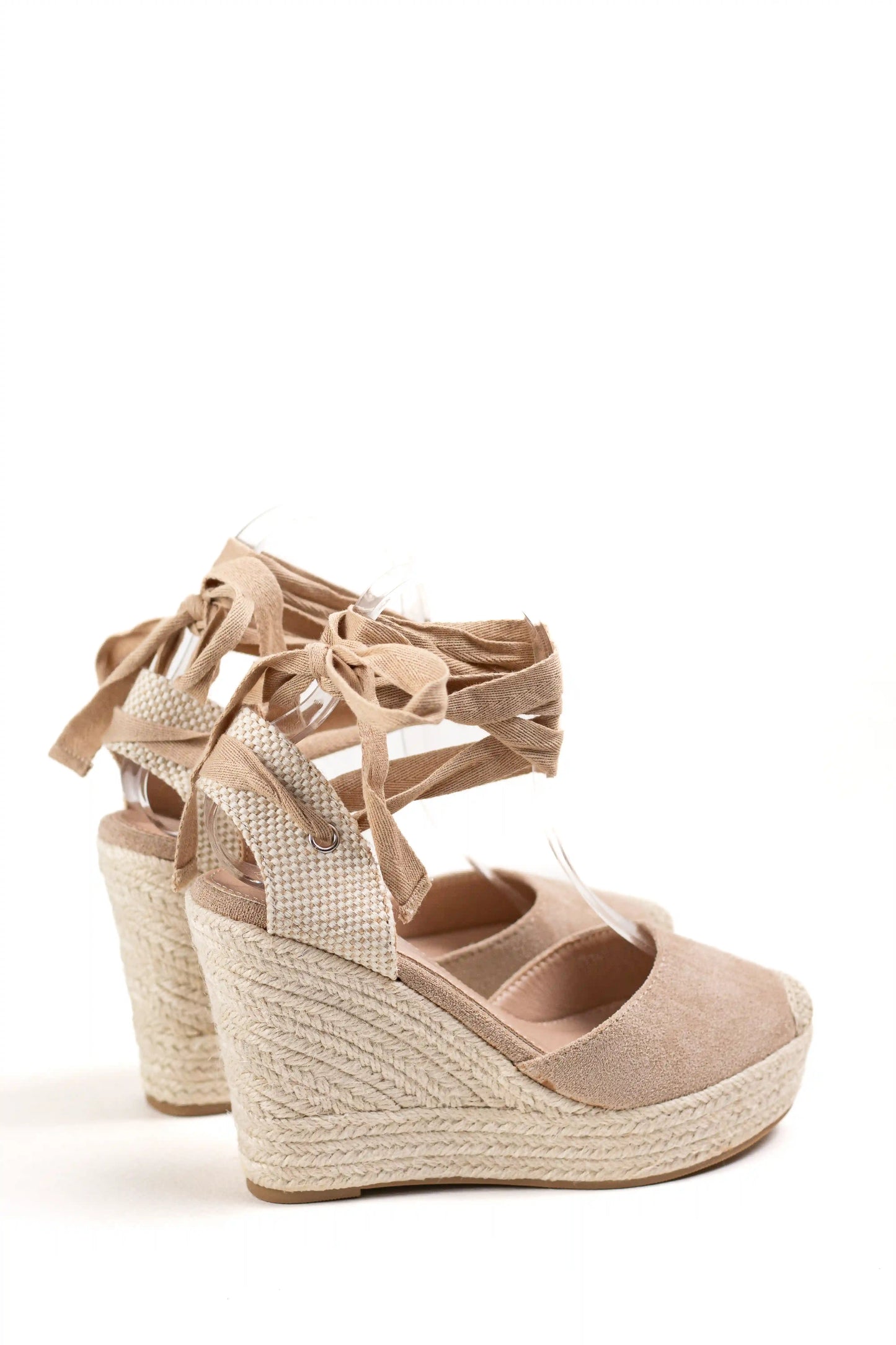 alpargatas de cuna altas de espartos con plataforma cierre con cordones al tobillo elegancia y comodidad en verano alpargatas color Khaki talla 37