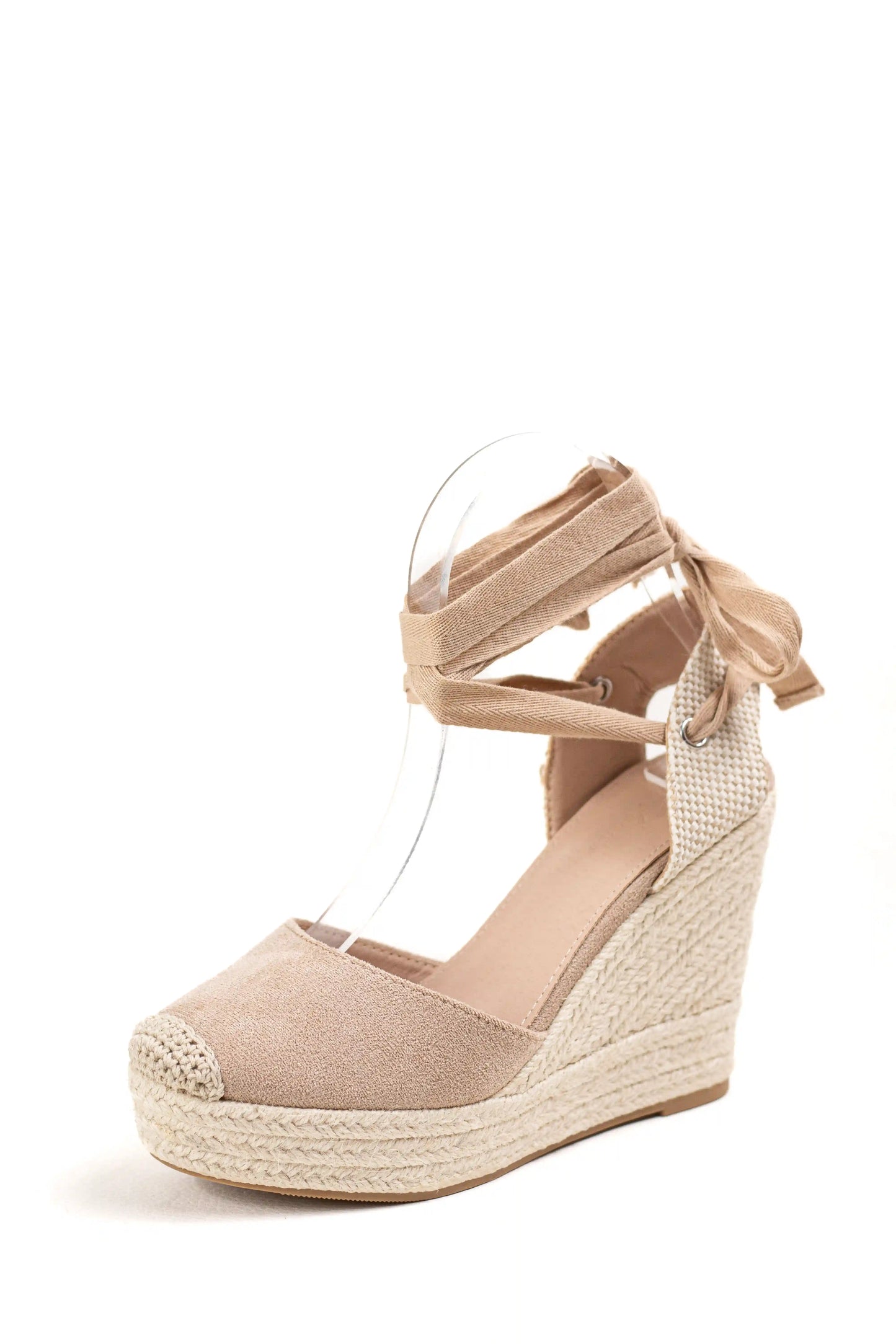 alpargatas de cuna altas de espartos con plataforma cierre con cordones al tobillo elegancia y comodidad en verano alpargatas color Khaki talla 38