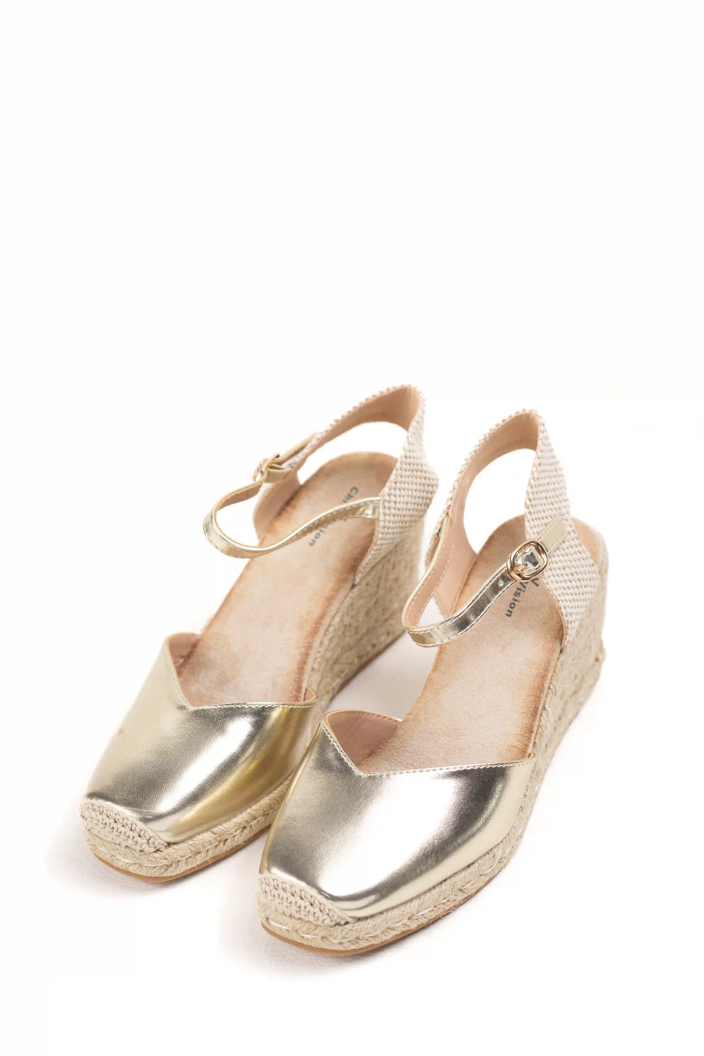 alpargatas doradas mujer cuna altas de espartos con plataforma con plantilla almohadilla color Doradas talla 38