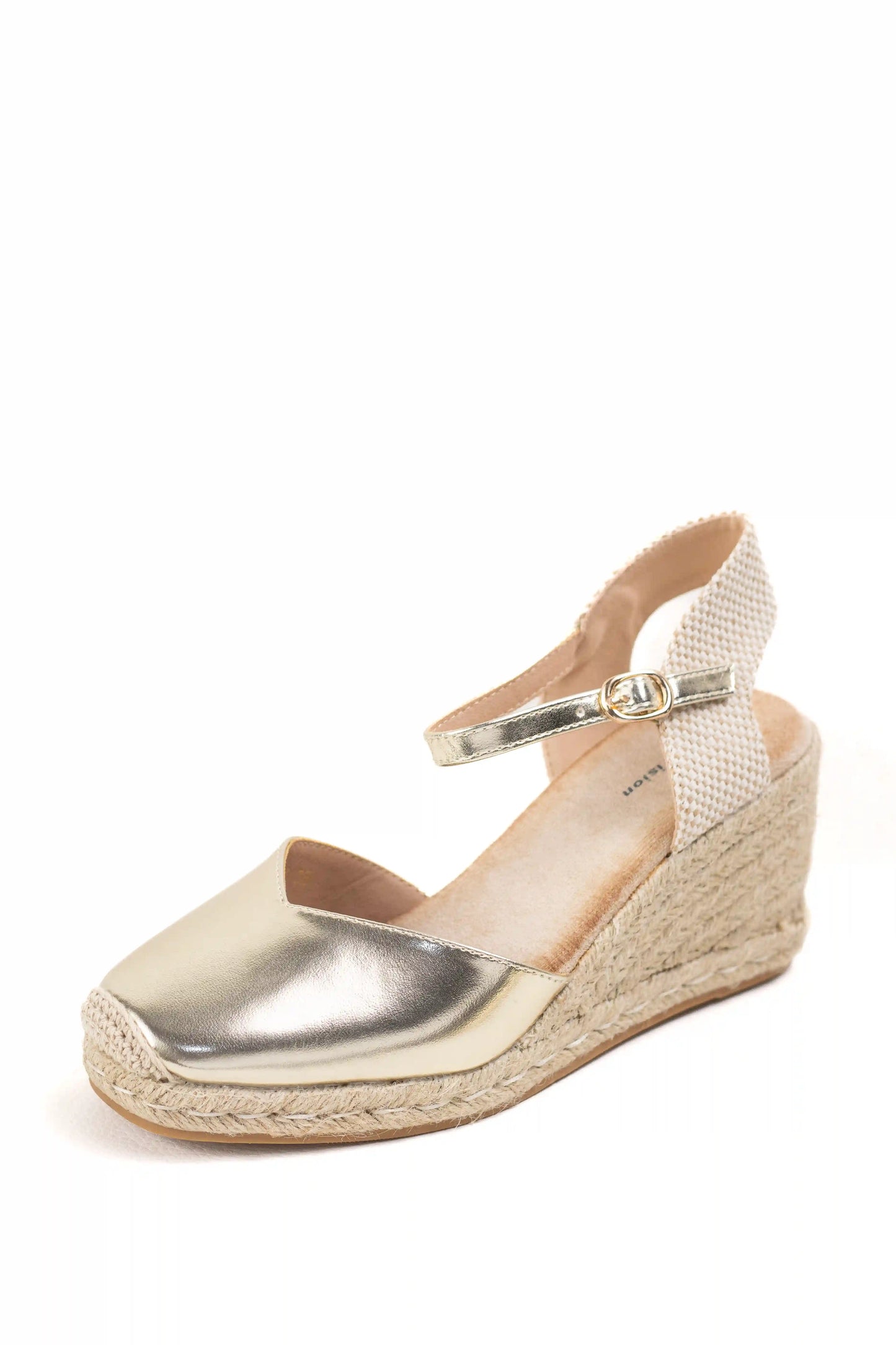 alpargatas doradas mujer cuna altas de espartos con plataforma con plantilla almohadilla color Doradas talla 40
