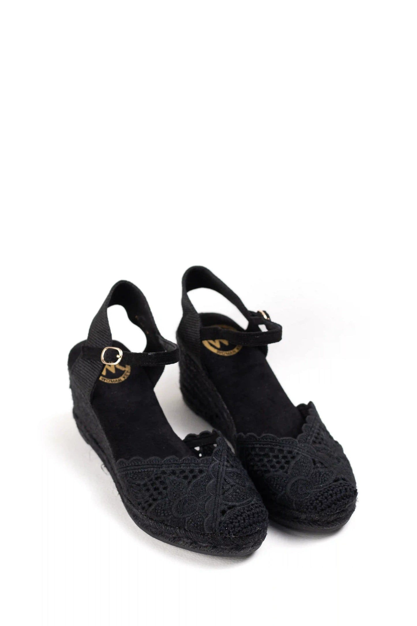 alpargatas cunas de esparto plataforma con encaje y pulsera ajustable color Dorado talla 41