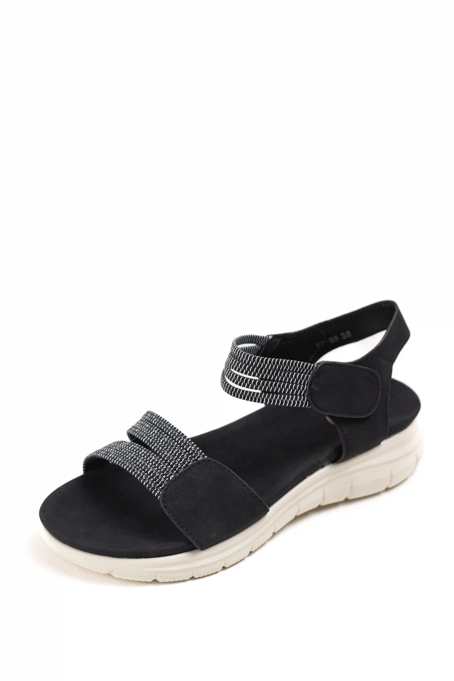sandalias deportivas con plantilla acolchada cierre velcro diseno ligero y versatil color Negro talla 38