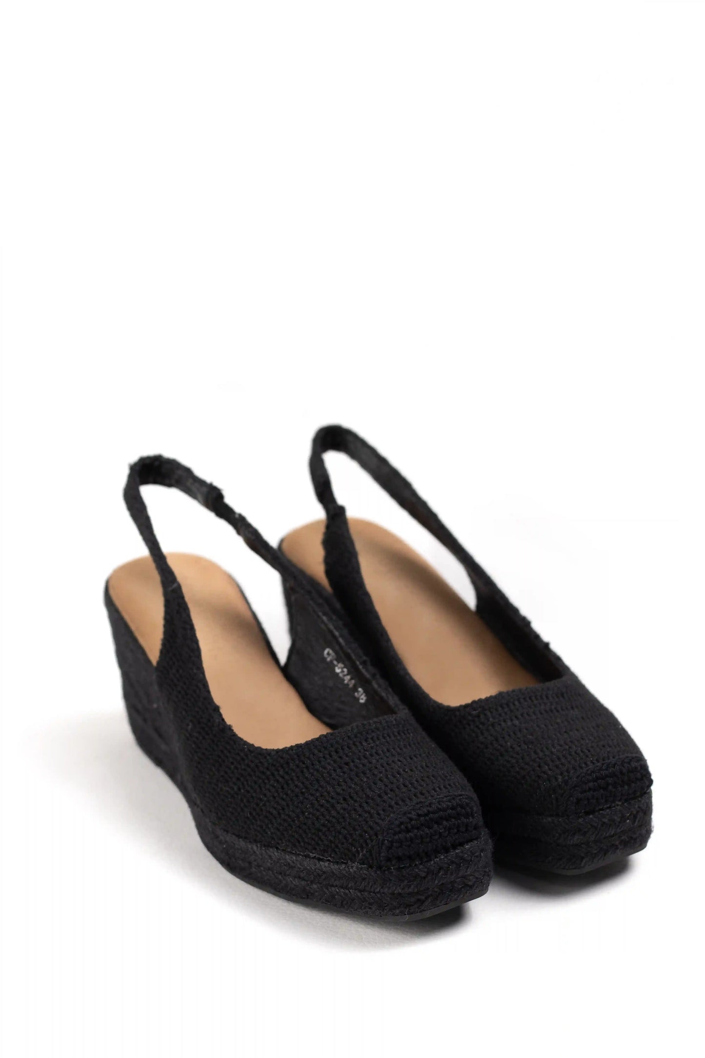 alpargatas de cunas altas de espartos con plataforma y talon descubierto comodidad y estilo veraniego color Negro talla 38