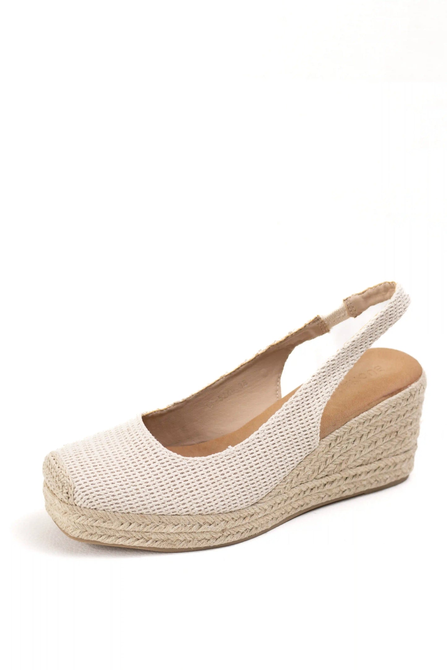 alpargatas de cunas altas de espartos con plataforma y talon descubierto comodidad y estilo veraniego color Beige talla 41