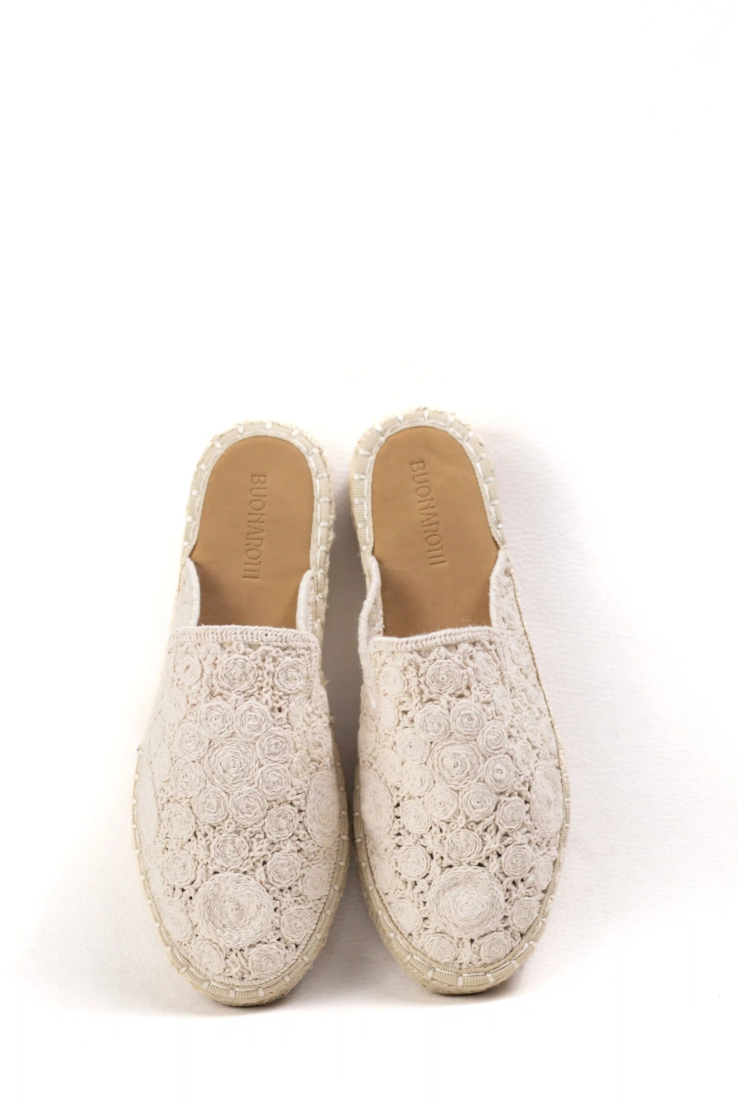 alpargata mule de encaje con suela de yute diseno bohemio y ligero ideal para looks casuales y frescos color Beige talla 38