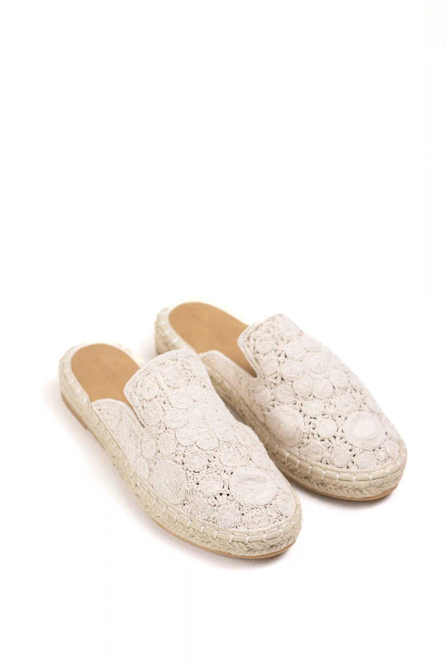 alpargata mule de encaje con suela de yute diseno bohemio y ligero ideal para looks casuales y frescos color Beige talla 39