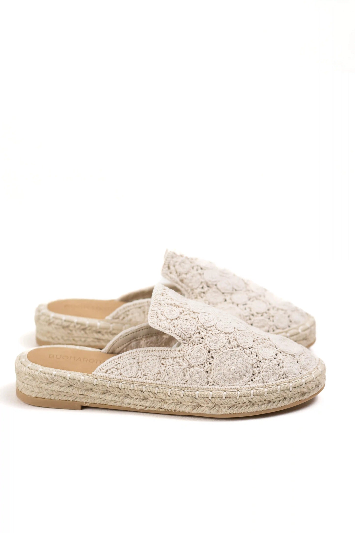 alpargata mule de encaje con suela de yute diseno bohemio y ligero ideal para looks casuales y frescos color Beige talla 40