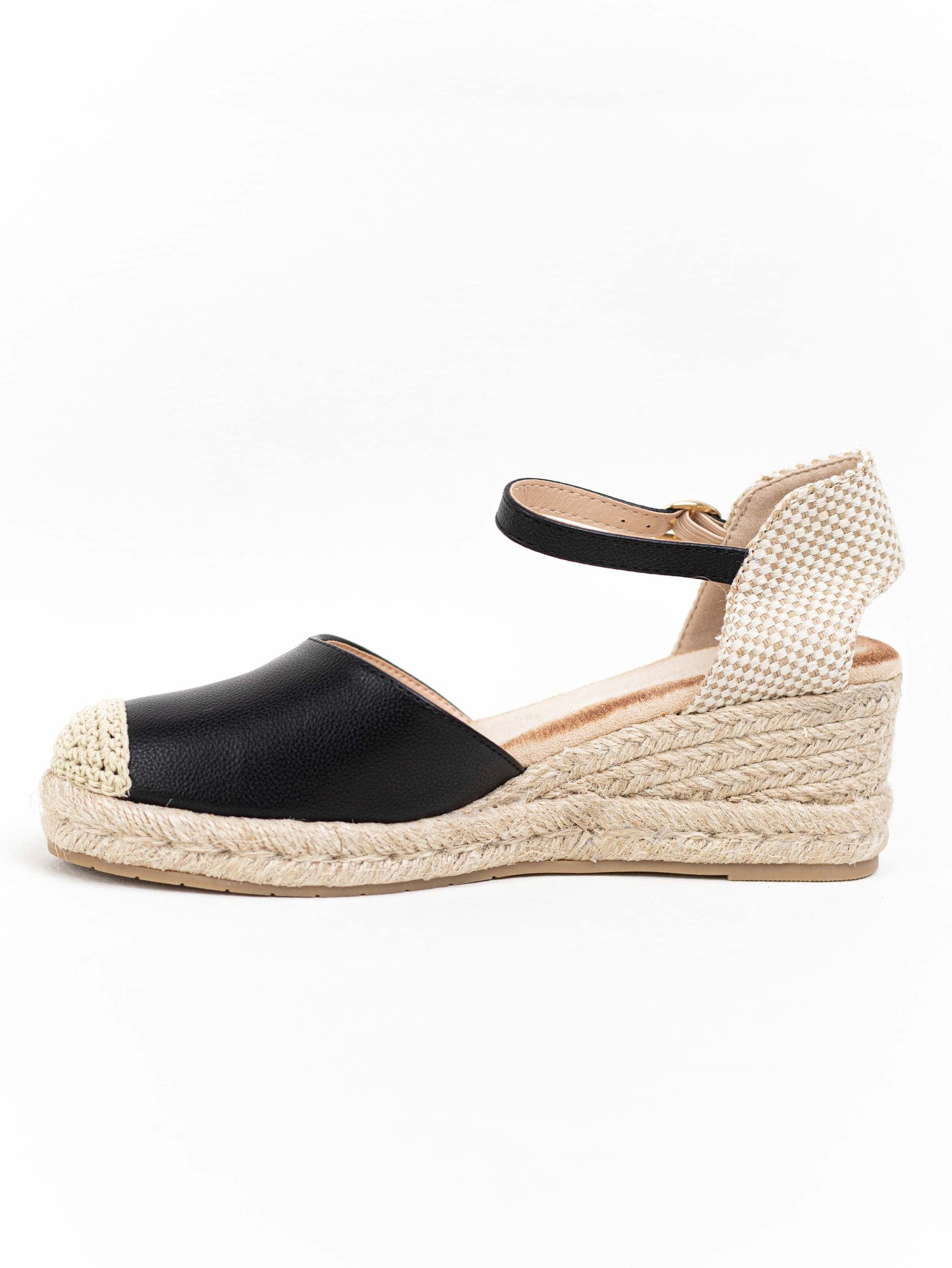 alpargatas piel vegana con cunas espartos Beige 37