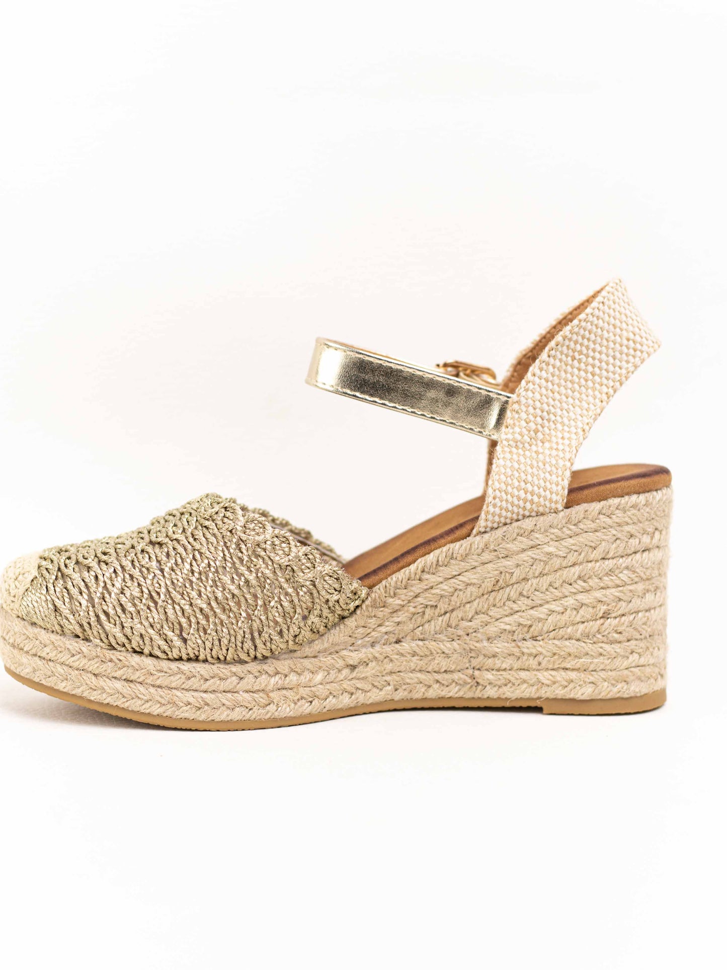 alpargatas trenzadas con cunas es espartos plantilla gel Beige 37