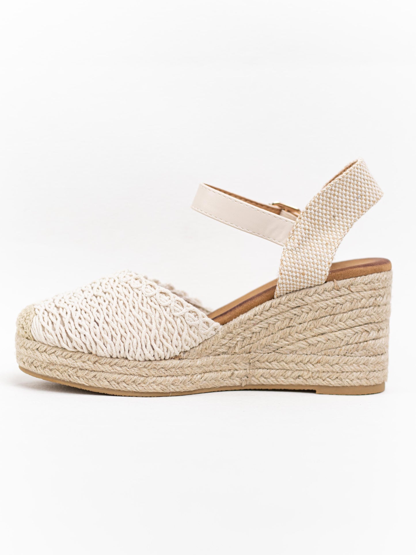 alpargatas trenzadas con cunas es espartos plantilla gel Beige 36