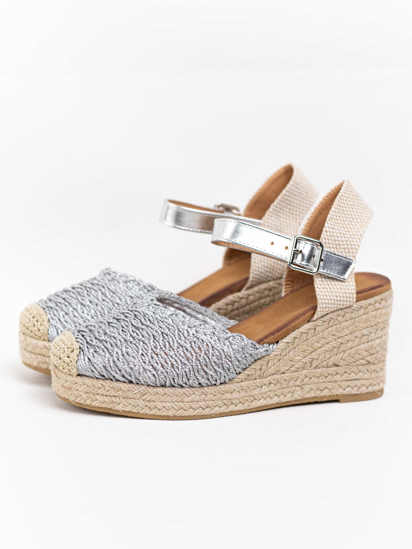 alpargatas trenzadas con cunas es espartos plantilla gel Beige 39