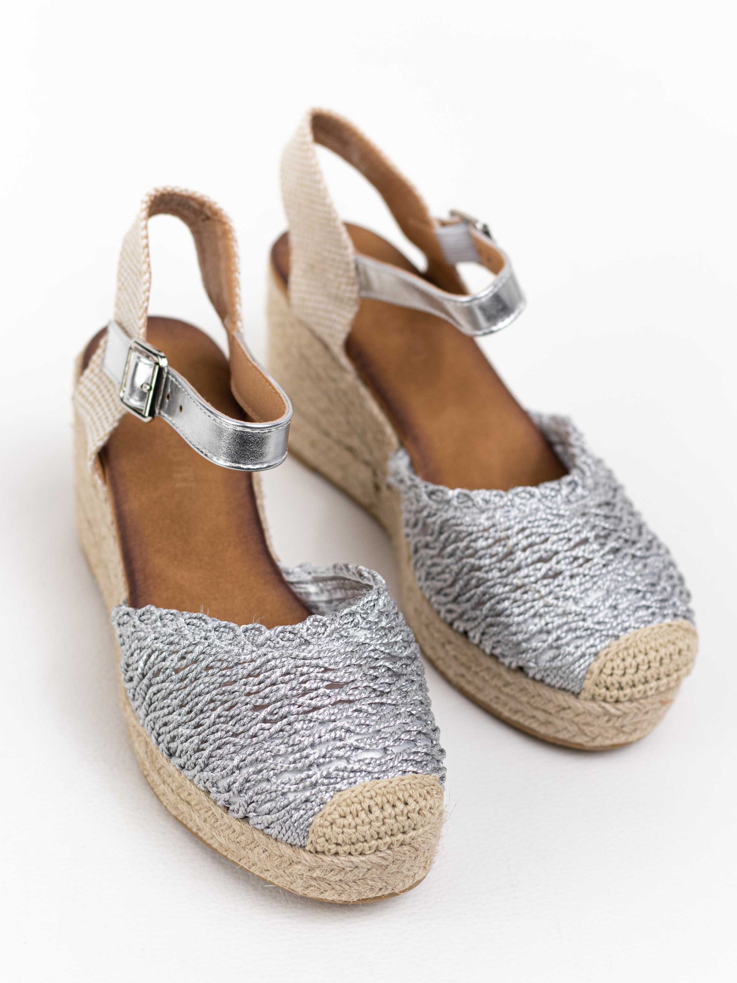 alpargatas trenzadas con cunas es espartos plantilla gel Beige 40