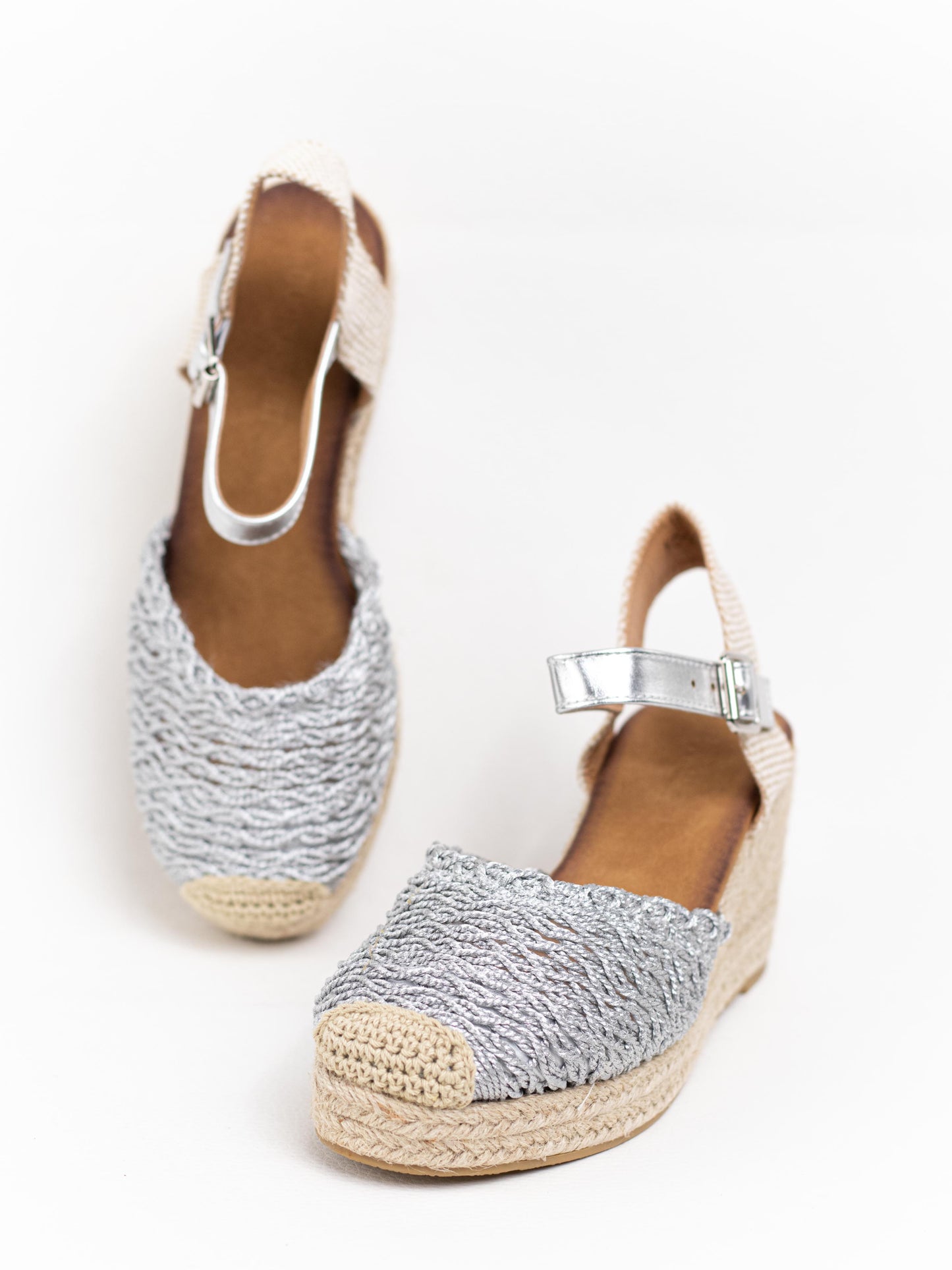alpargatas trenzadas con cunas es espartos plantilla gel Beige 41