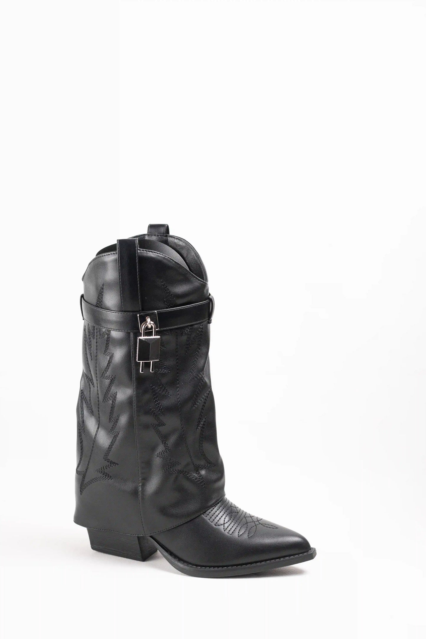 Botas cowboy estilo pantalón mujer con tacón gordo