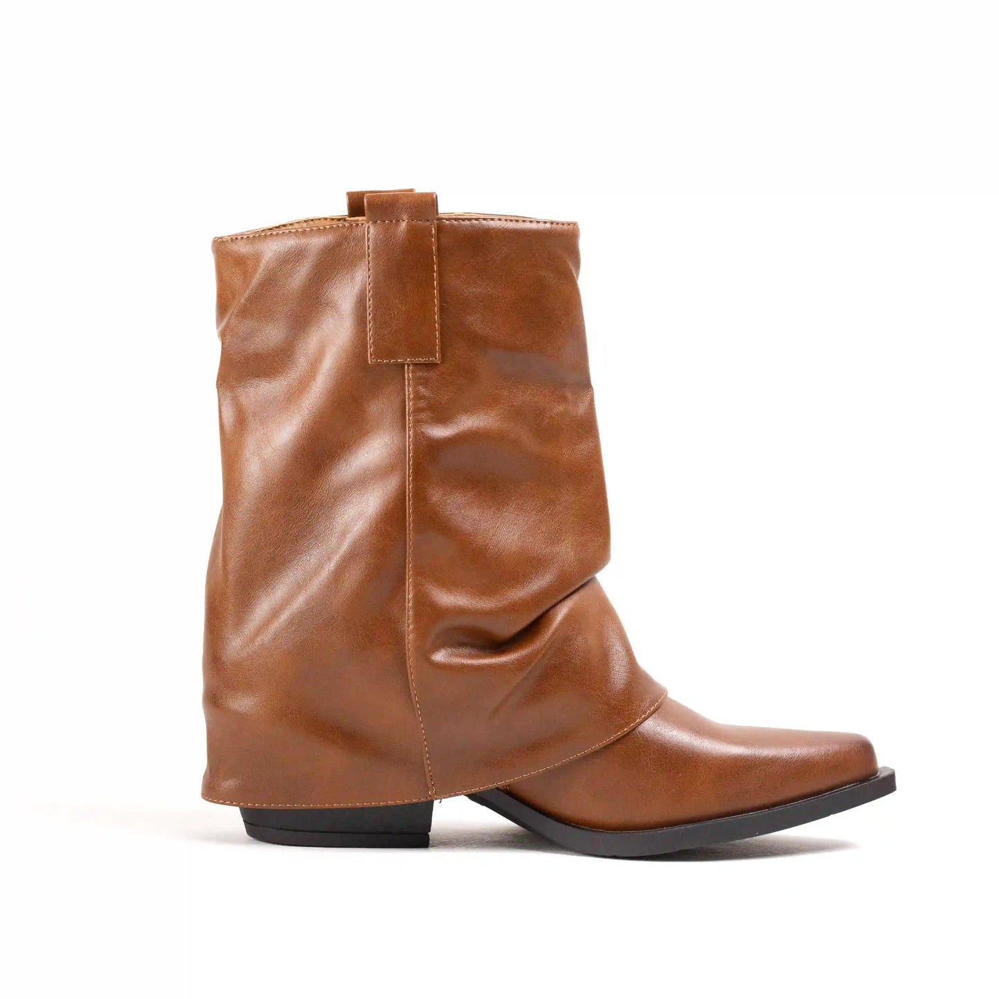 botines estilo pantalon mujer con tacon medio Camel 39